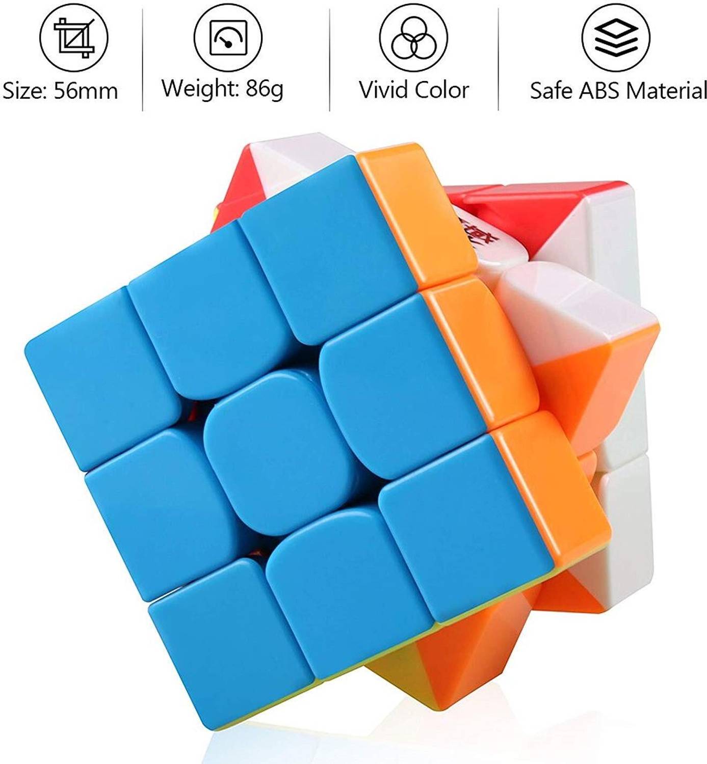 Thinkoo 2 Pack 3x3 Rubik Cubes 56mm Pack of 2 - Image 4