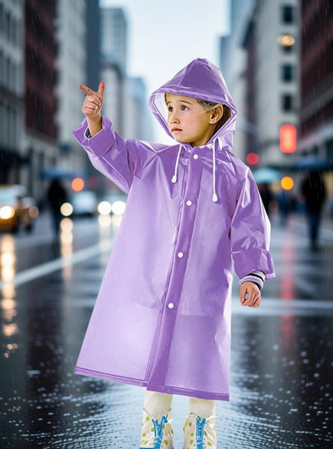 Kolva Solid Boys & Girls Raincoat