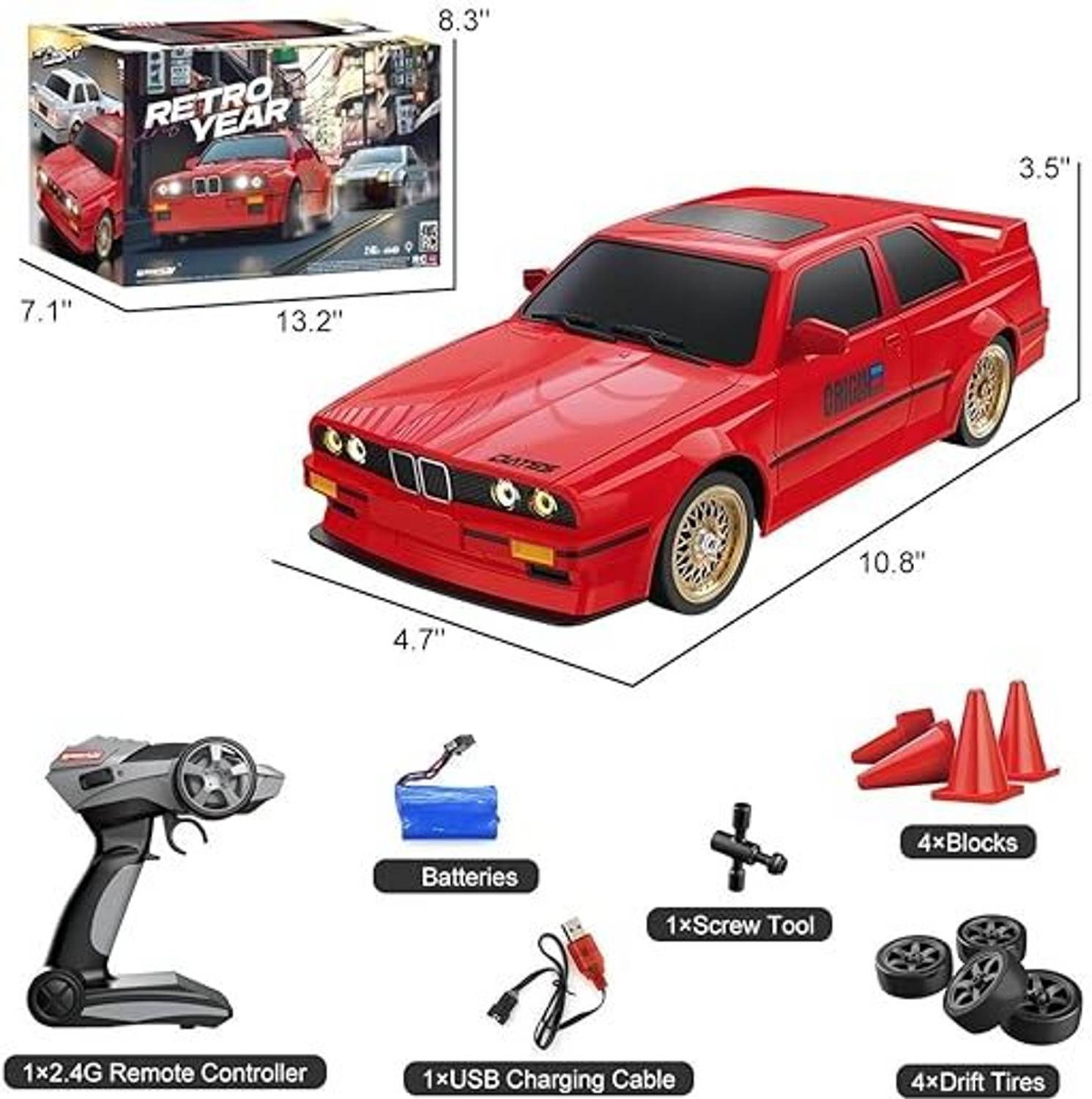 Bestie Toys 1:16 Scale 2.4Ghz 4WD RC Drift Car - Image 2