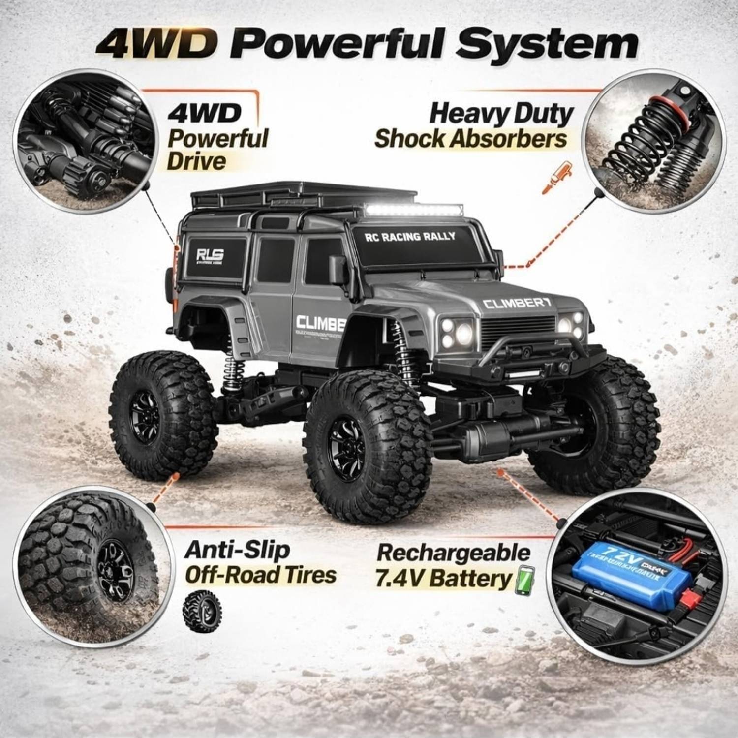 Shivoxa Climber 4WD RC Off-Road Car - Image 3