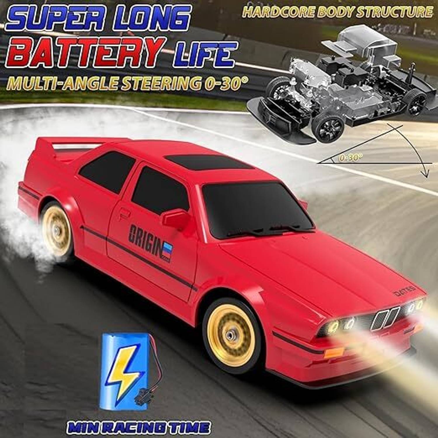 Bestie Toys 1:16 Scale 2.4Ghz 4WD RC Drift Car - Image 5