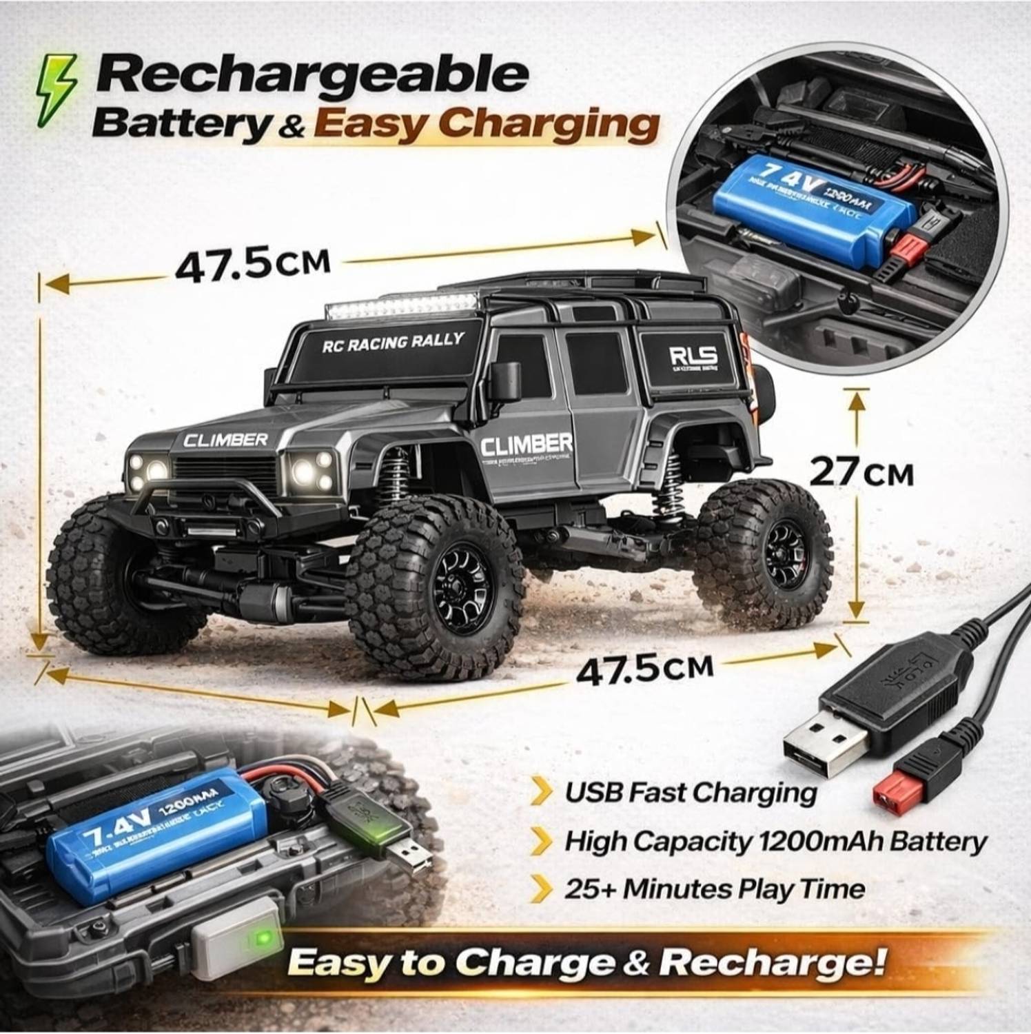Shivoxa Climber 4WD RC Off-Road Car - Image 4