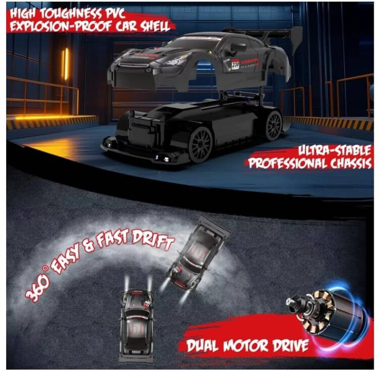 Flytek Rechargeable 4x4 RC Drift Car - Image 5
