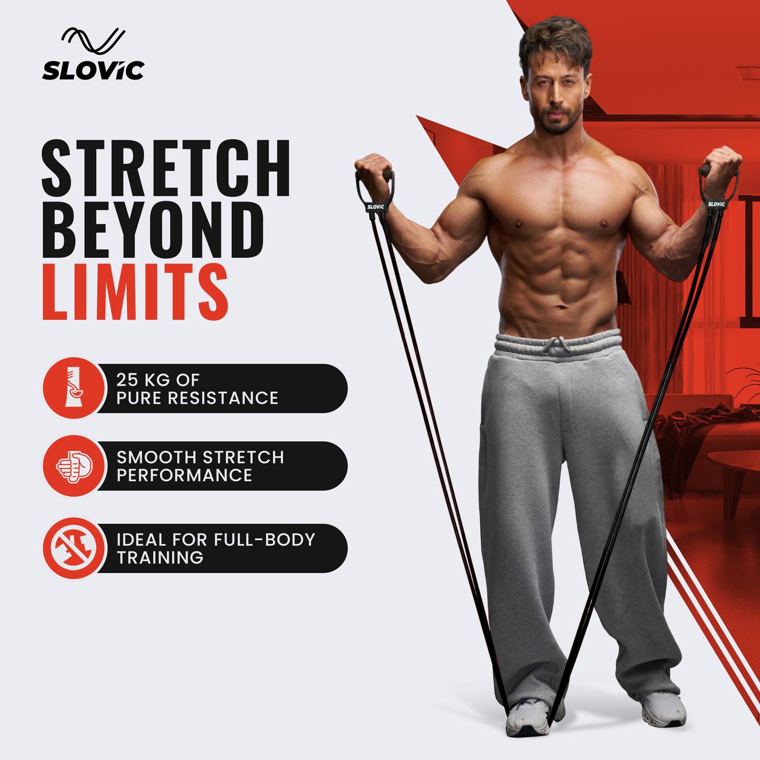 SLOVIC Exercise Resistance Band Set - Image 2