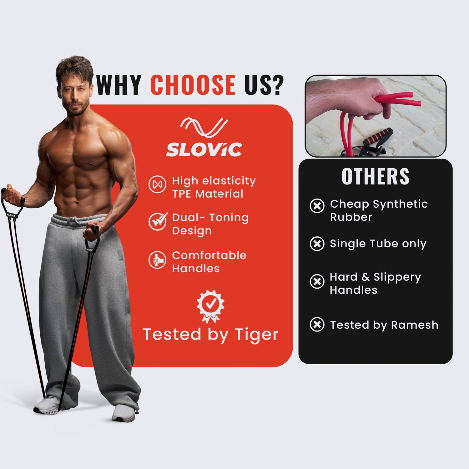 SLOVIC Exercise Resistance Band Set - Image 4