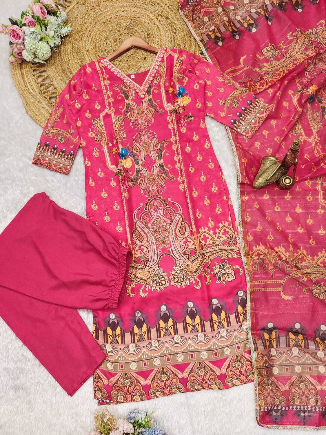 Angel western Embroidered Kurta Set - Image 4