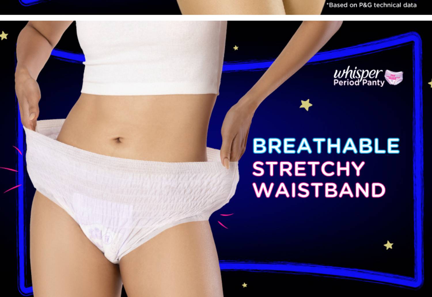 Whisper Super Absorbent Period Panty, M-L, 360 Degree Leakage - Image 3