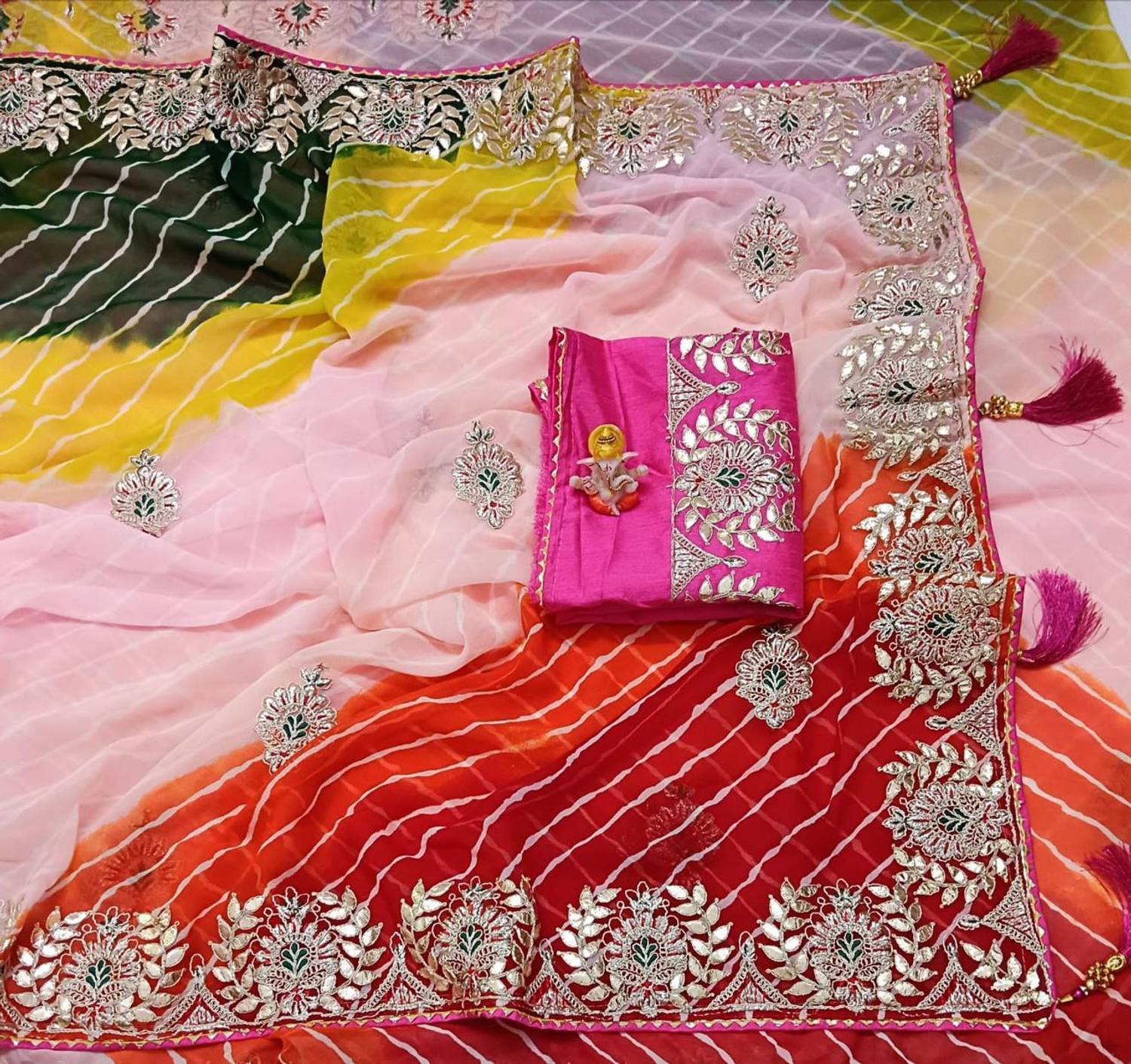 Arrizone Sarees Embroidered Georgette Saree - Image 5