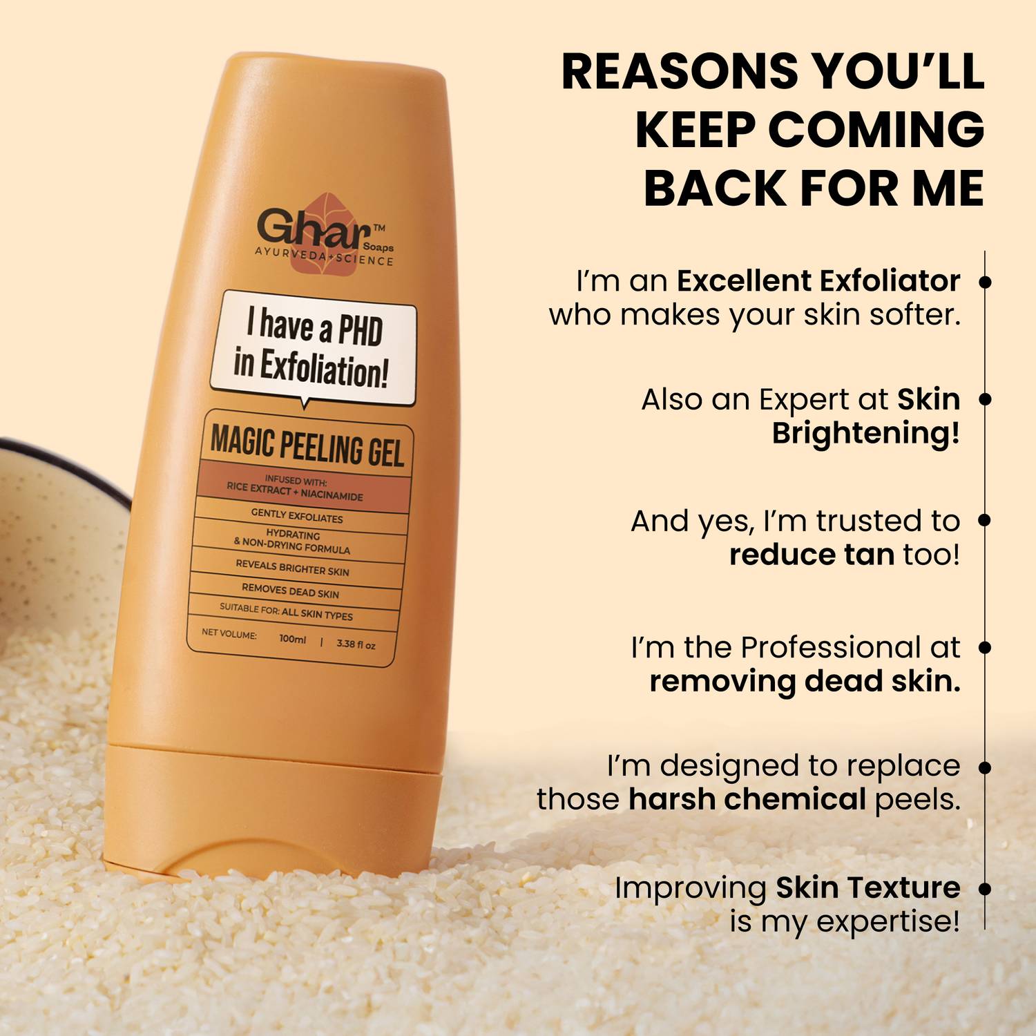 Ghar Soaps Magic Brightening Peeling Gel - Image 4