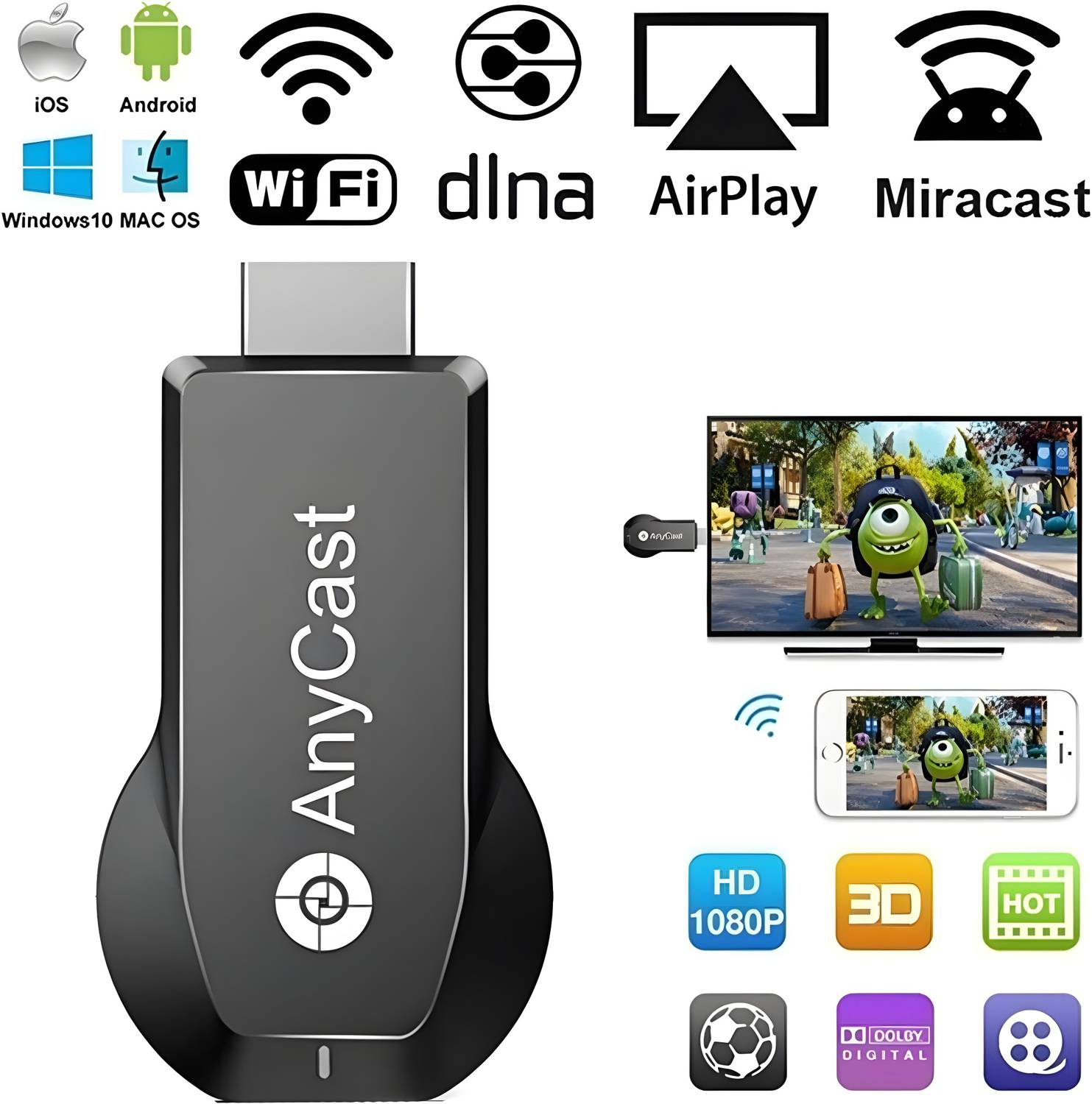 FRONY Q147 4K Wi-Fi Dongle for TV - Image 3