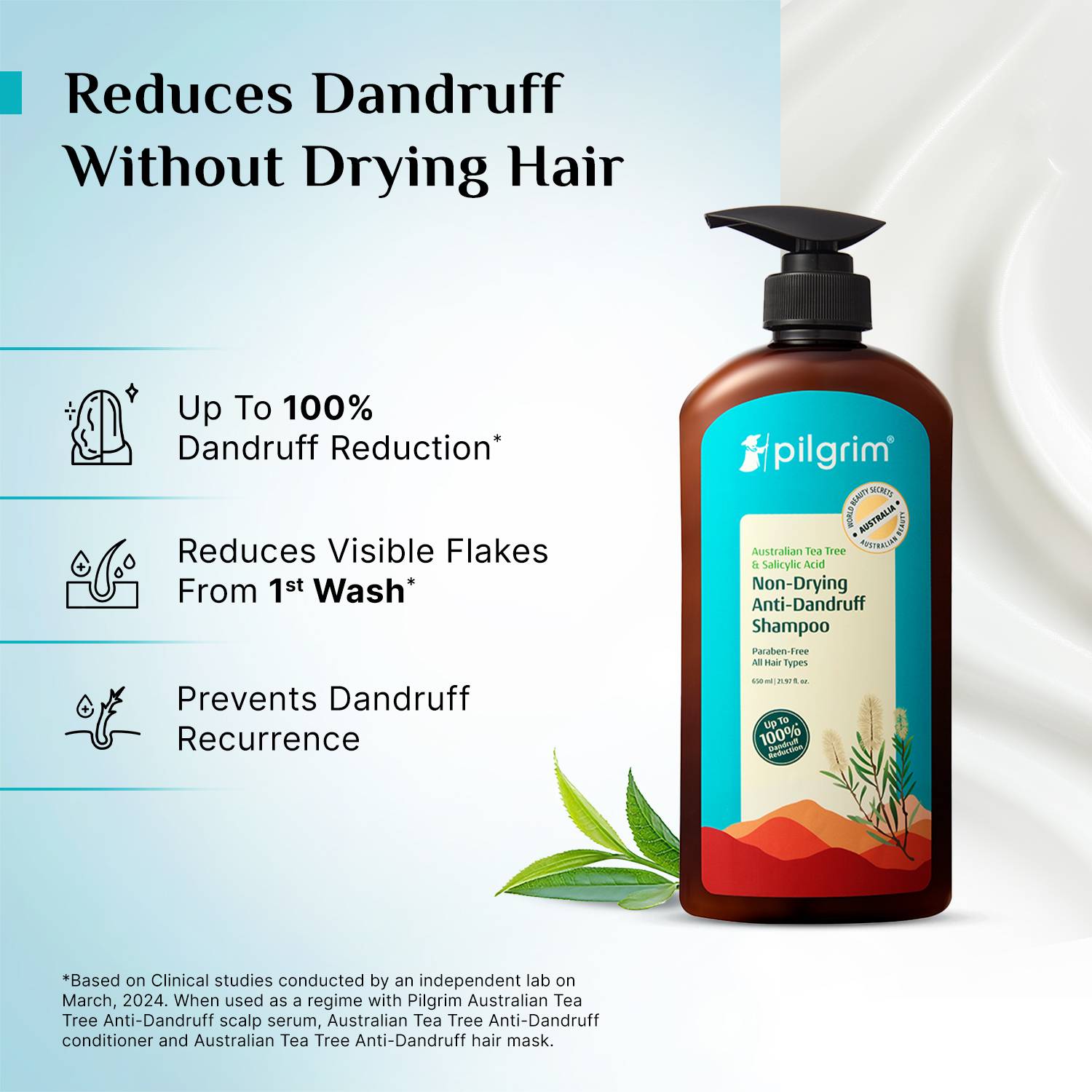 Pilgrim Australian Tea Tree Anti-Dandruff Shampoo - Image 3
