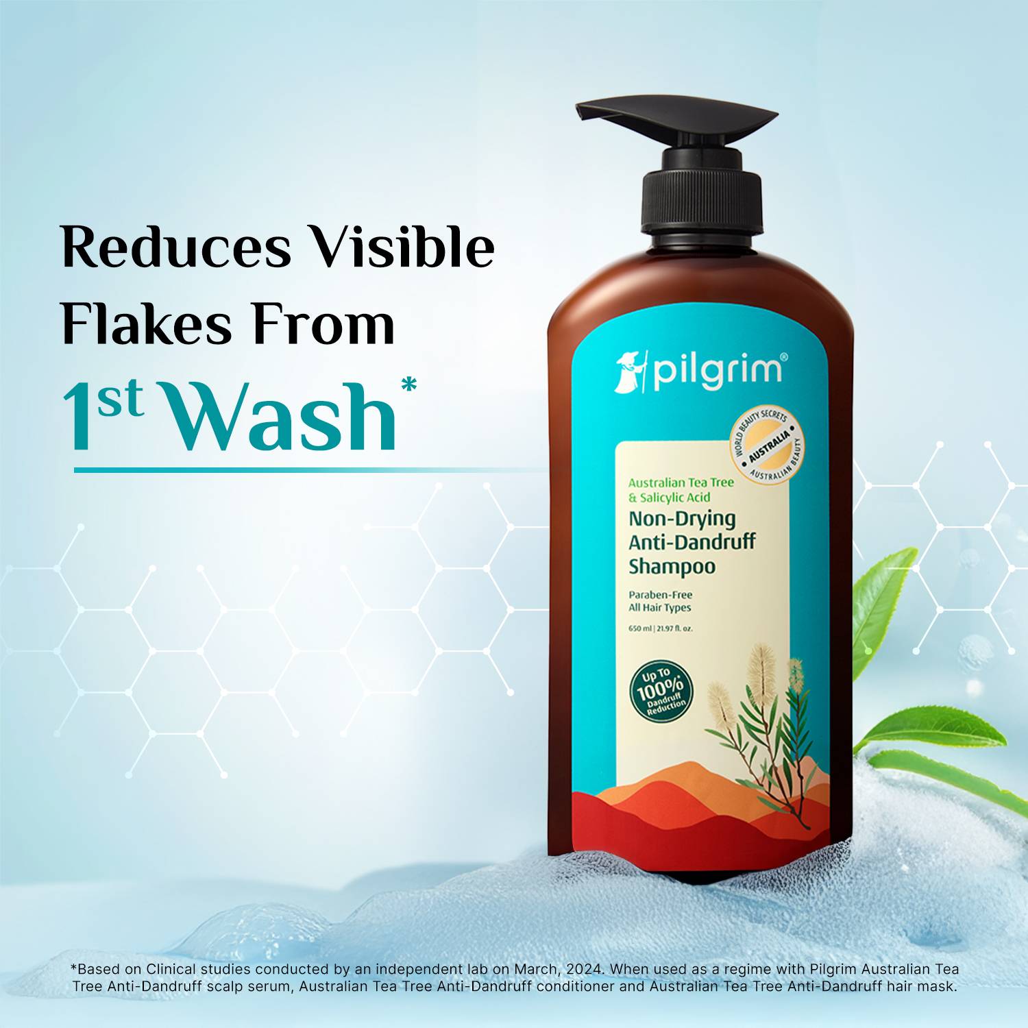 Pilgrim Australian Tea Tree Anti-Dandruff Shampoo - Image 2