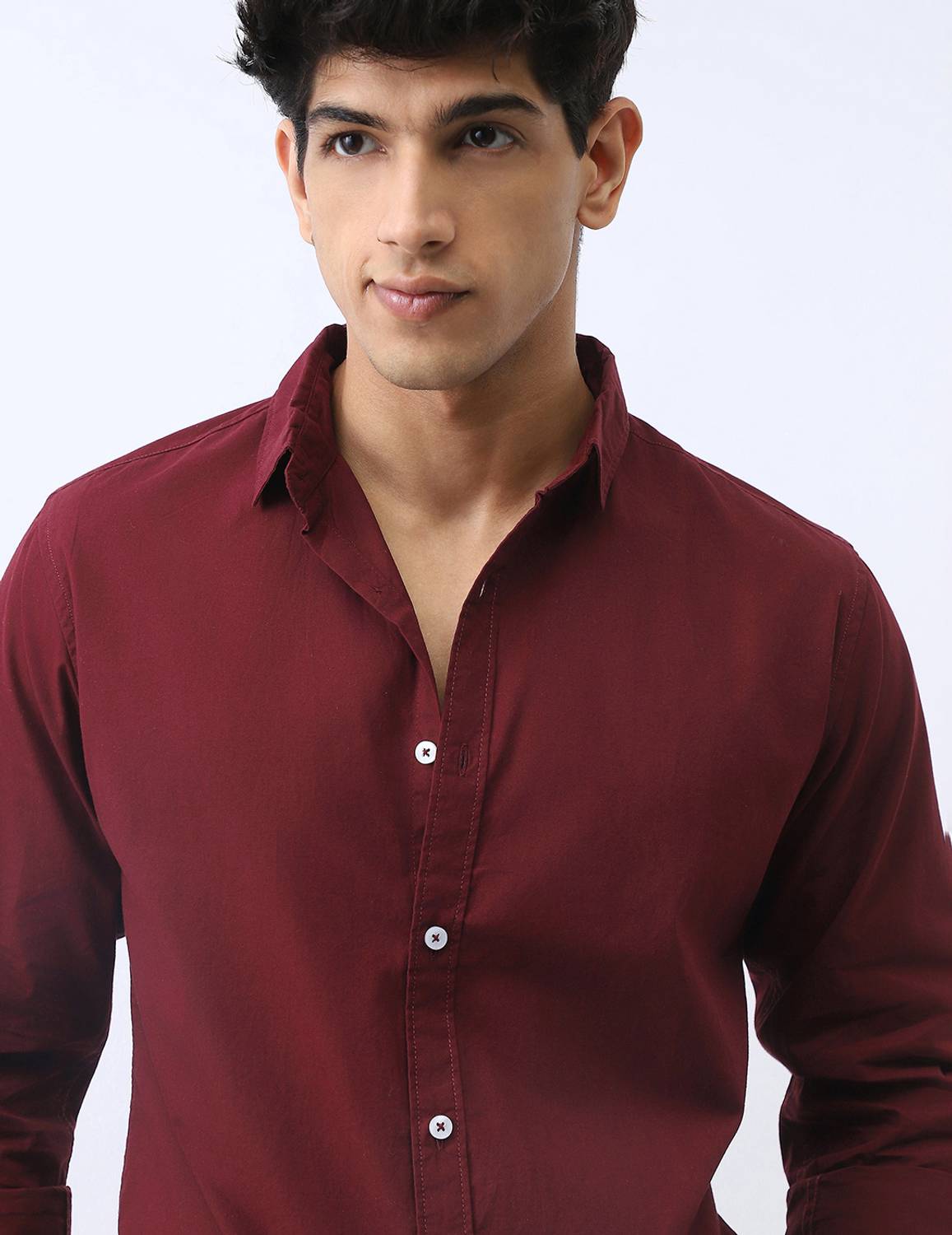 Urbano Fashion Men Maroon Casual Shirt - Image 5