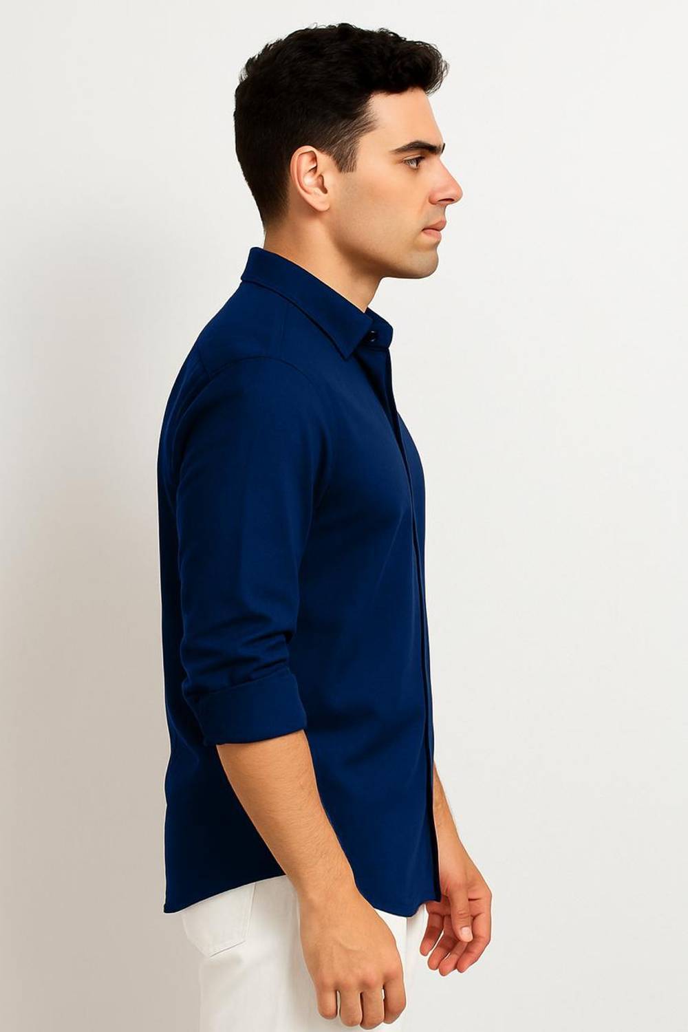 MACSAM Clothings Men Dark Blue Shirt - Image 3