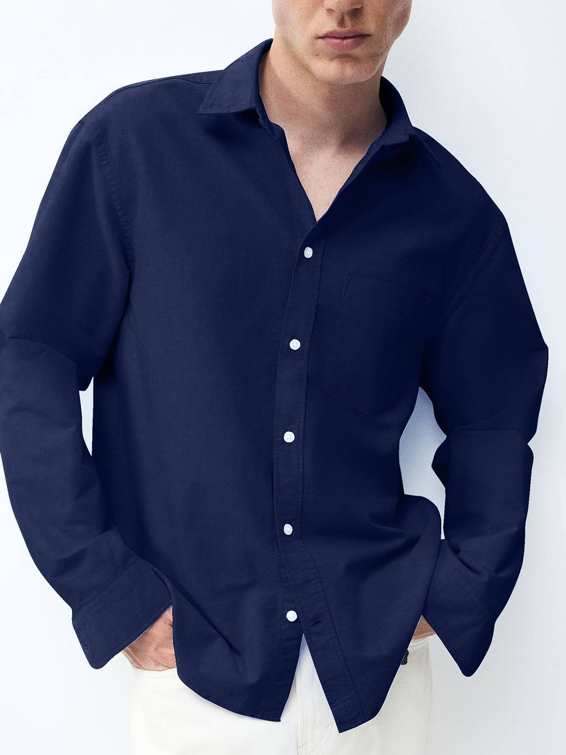 METRONAUT Men Dark Blue Casual Shirt - Image 5