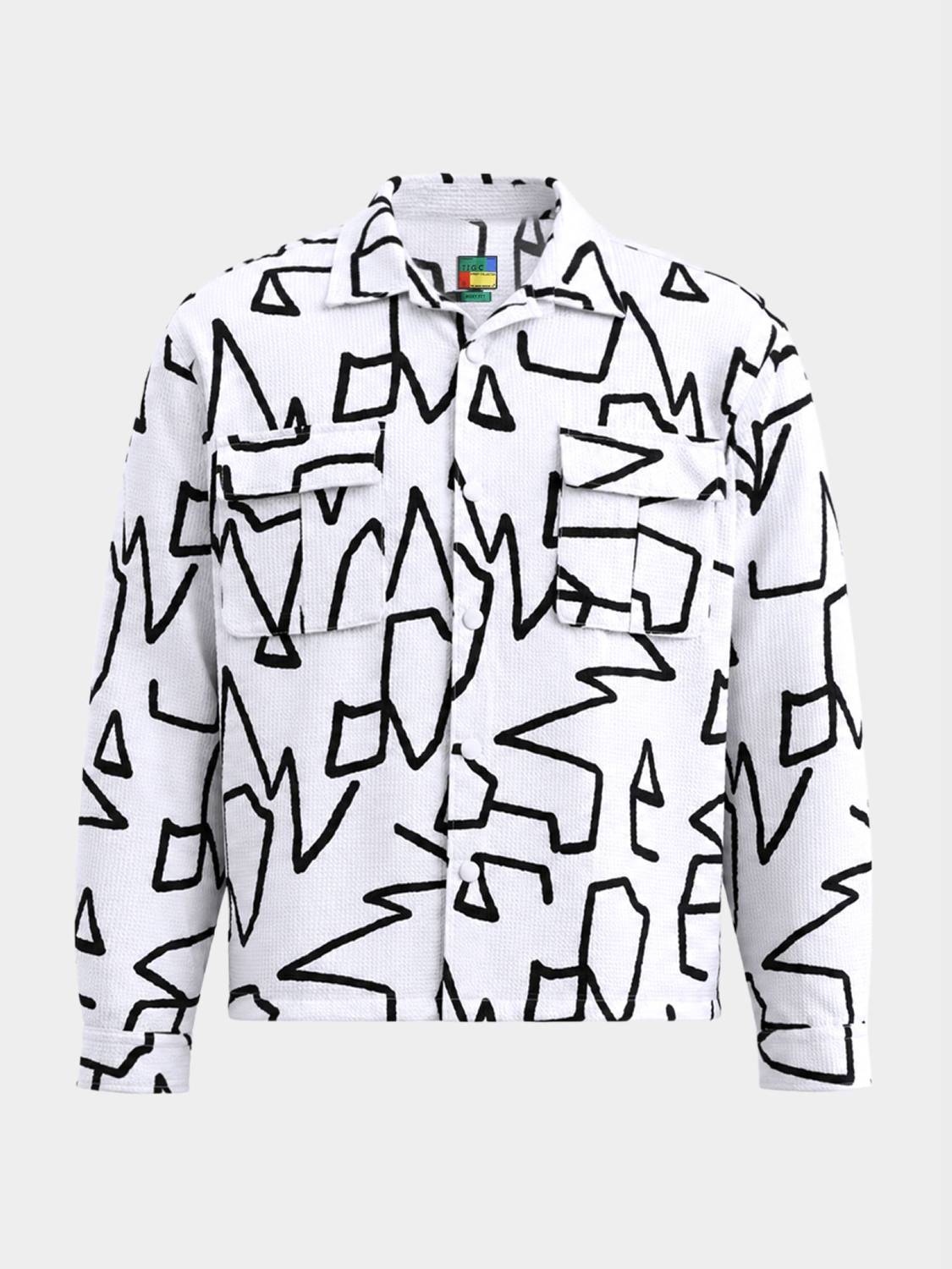 The Indian Garage Co. Men Printed Casual White Shirt - Image 5