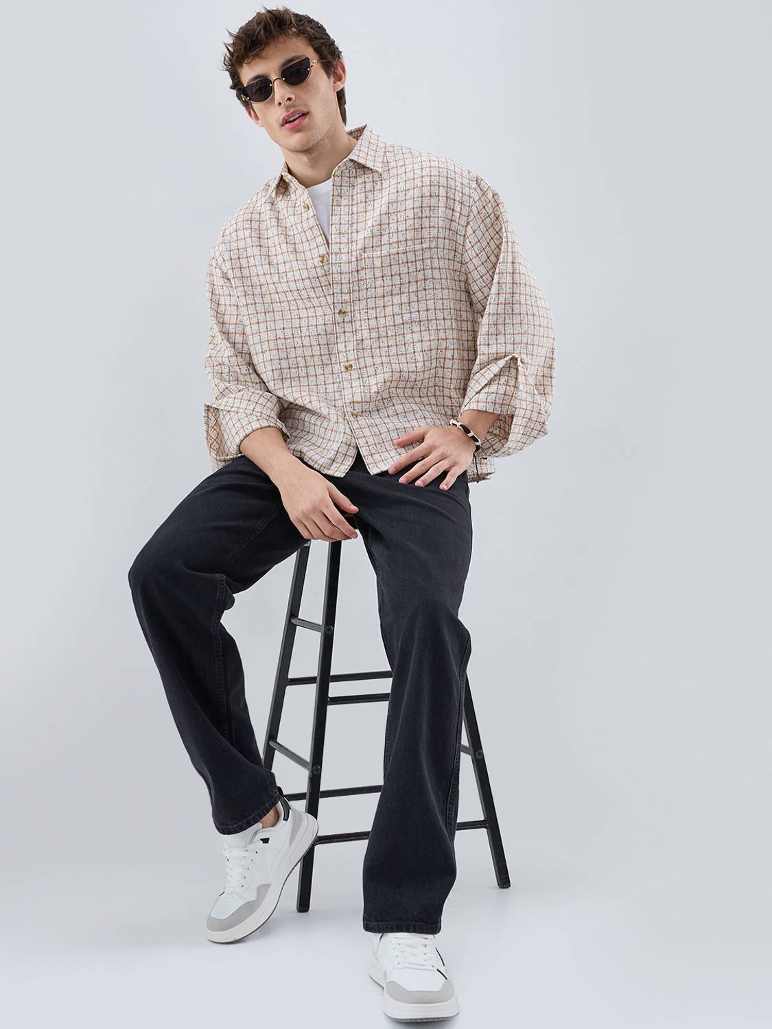 VASTRADO Men Checkered Multicolor Shirt - Image 4