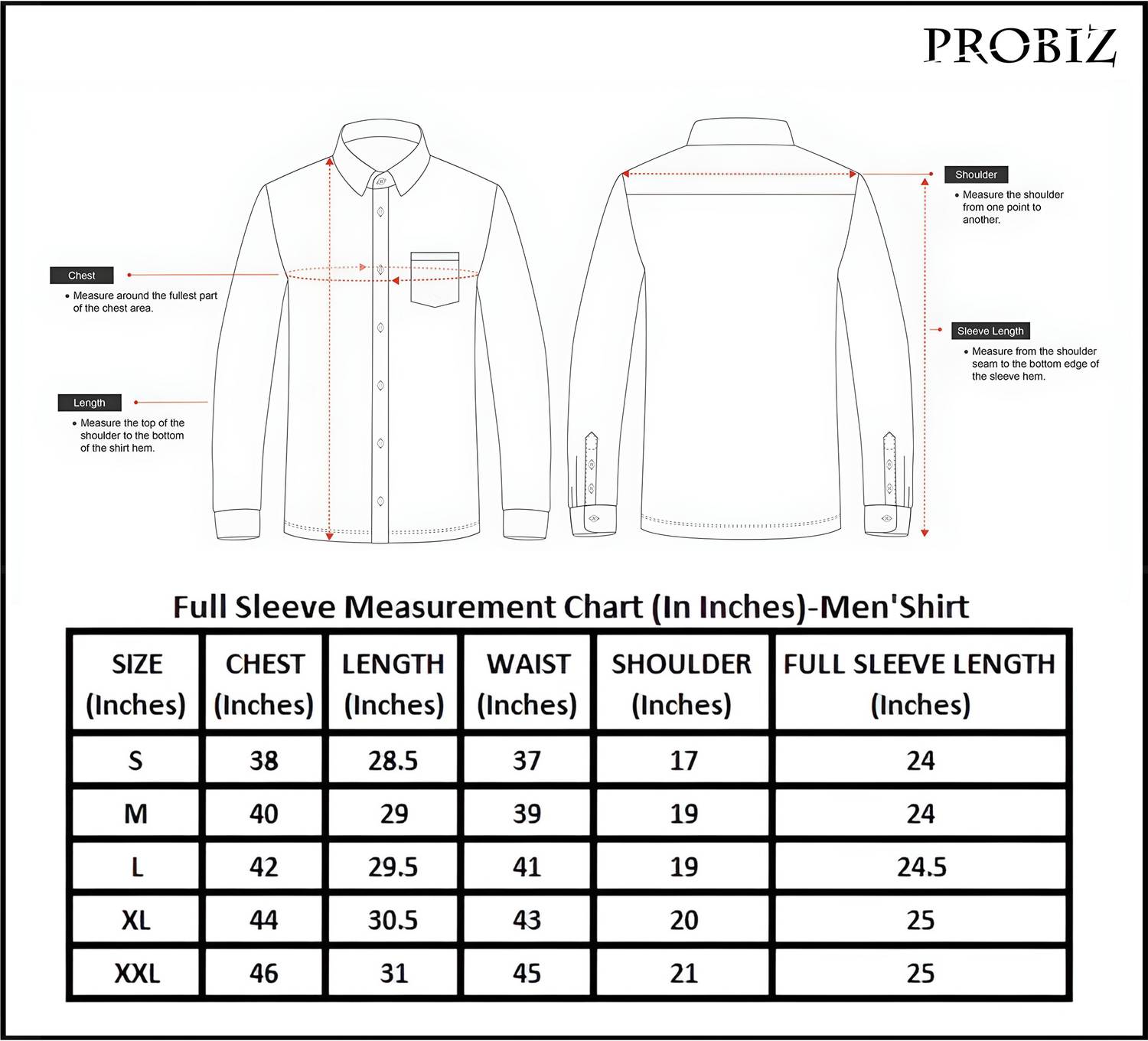 PROBIZ Men Checkered Multicolor Shirt - Image 4
