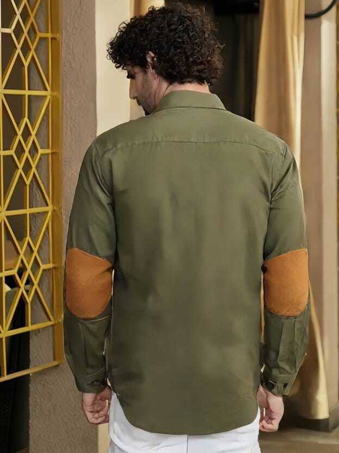 TINZ Men Solid Casual Green Shirt - Image 2