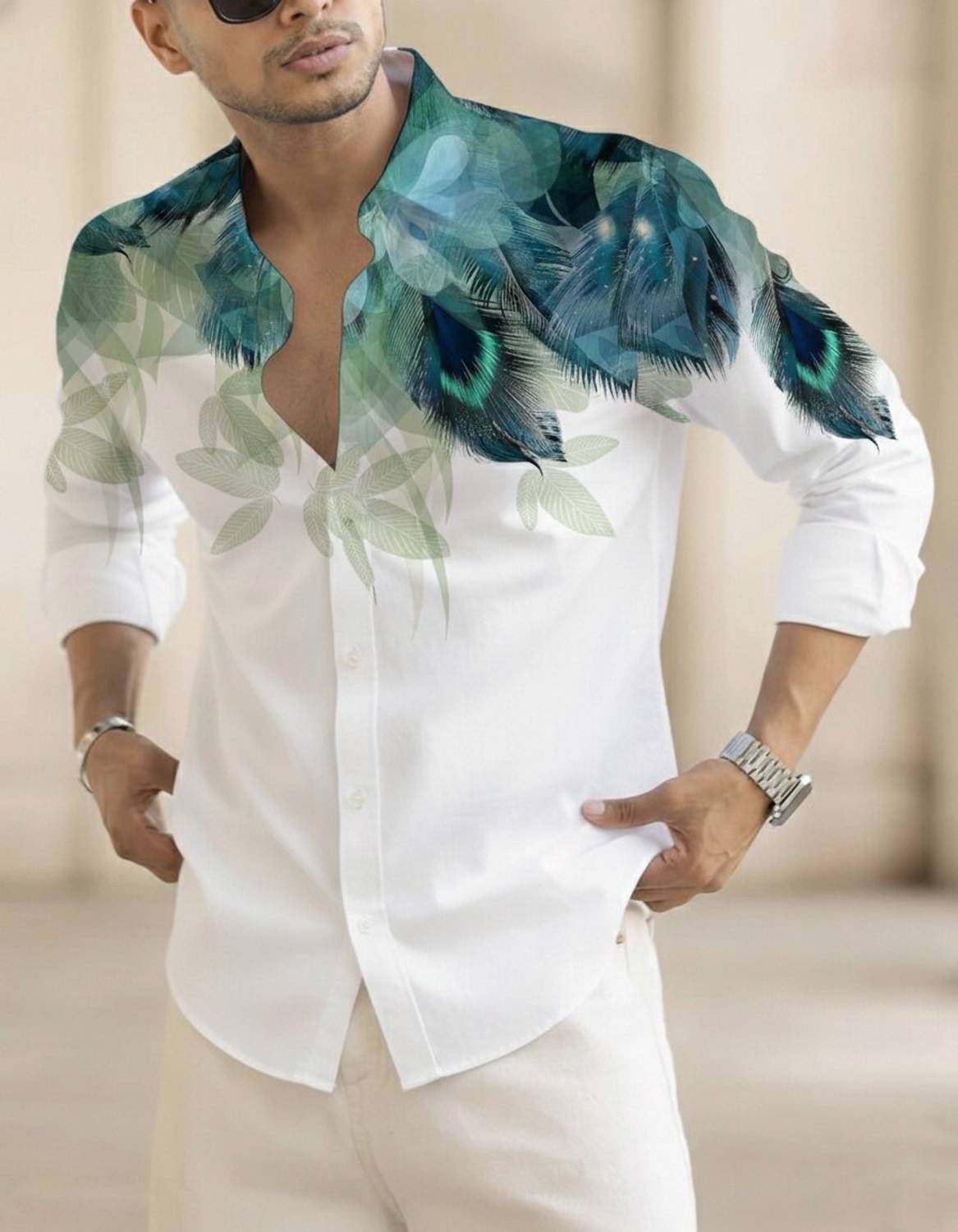 Zonly Men Multicolor Printed Casual Shirt - Image 1