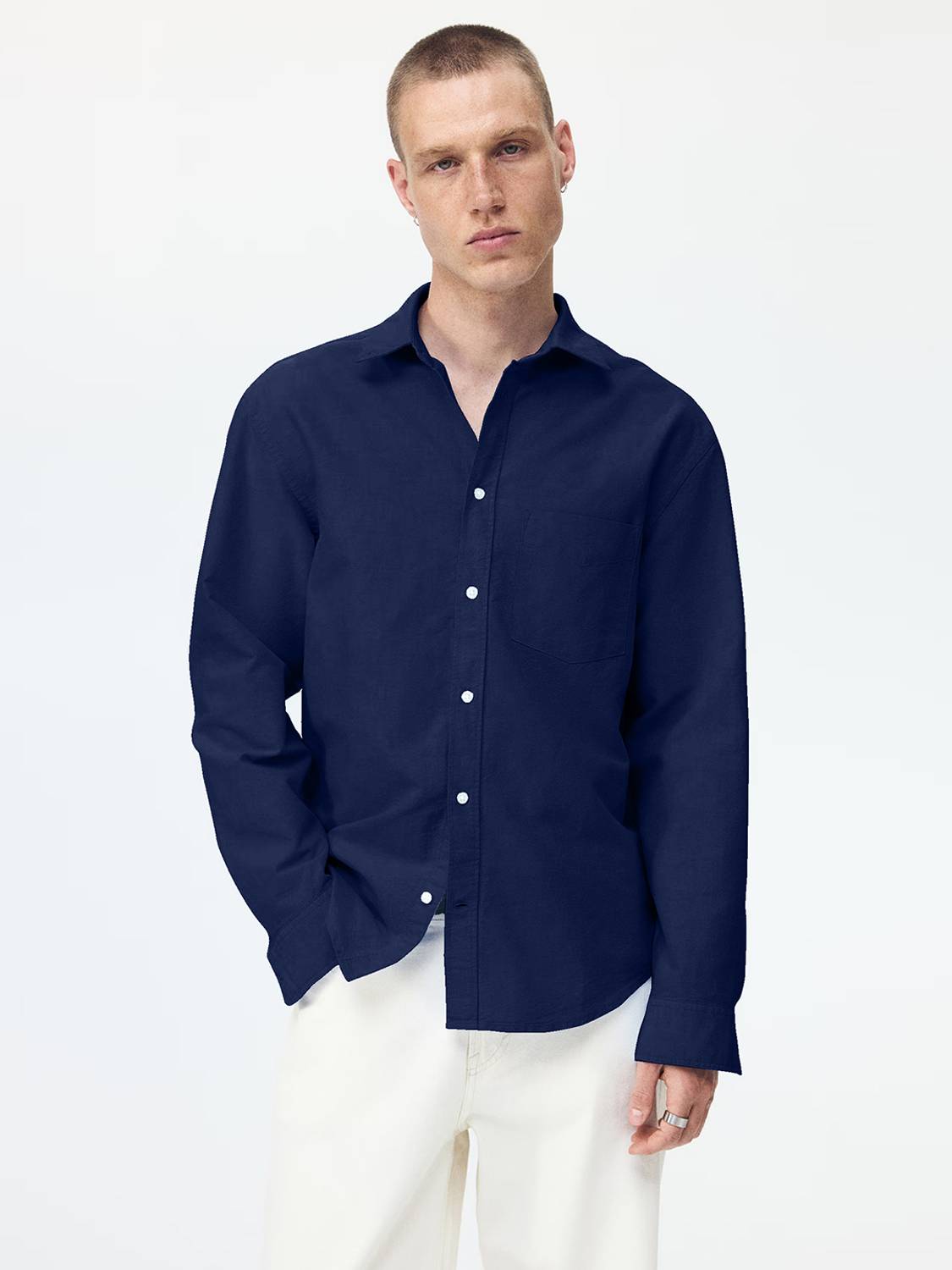 METRONAUT Men Dark Blue Casual Shirt - Image 2