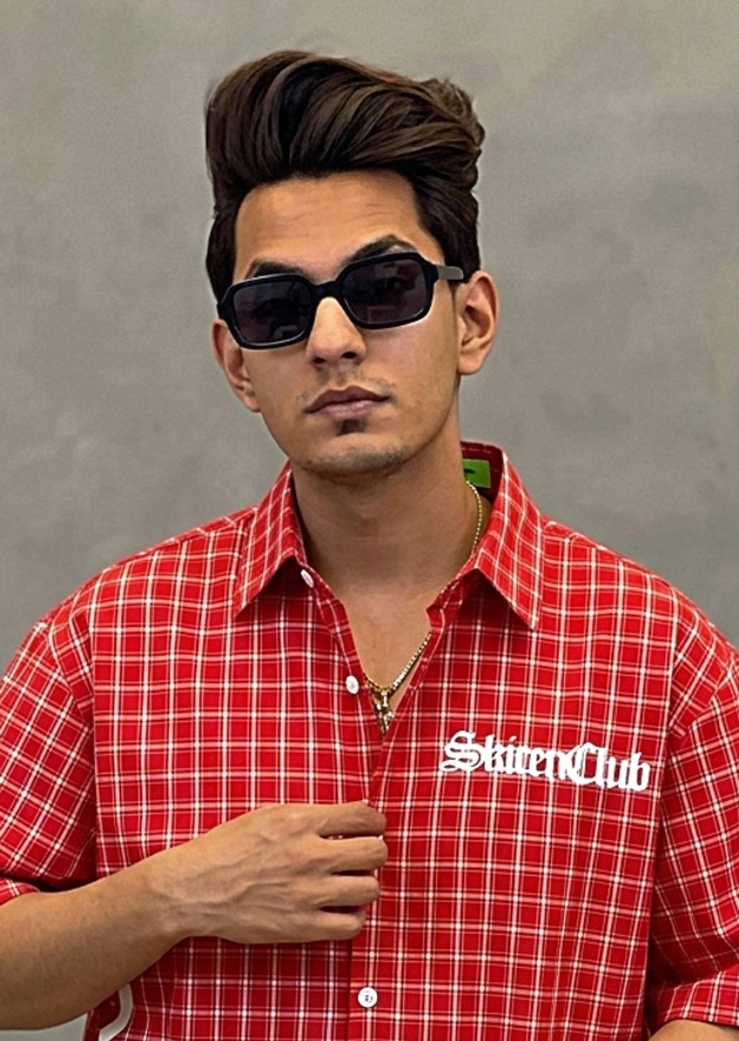SAMAVARTDESIGNS Men Checkered Red Shirt - Image 3