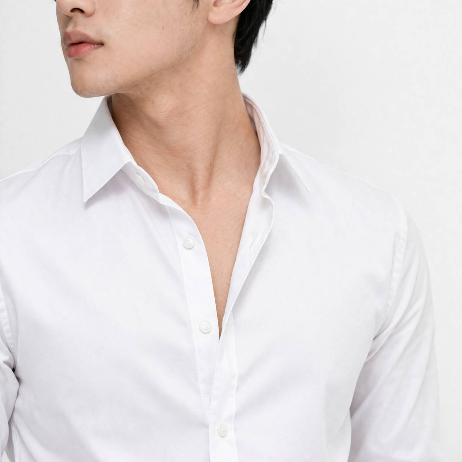 Mardex Men Solid Casual White Shirt - Image 4