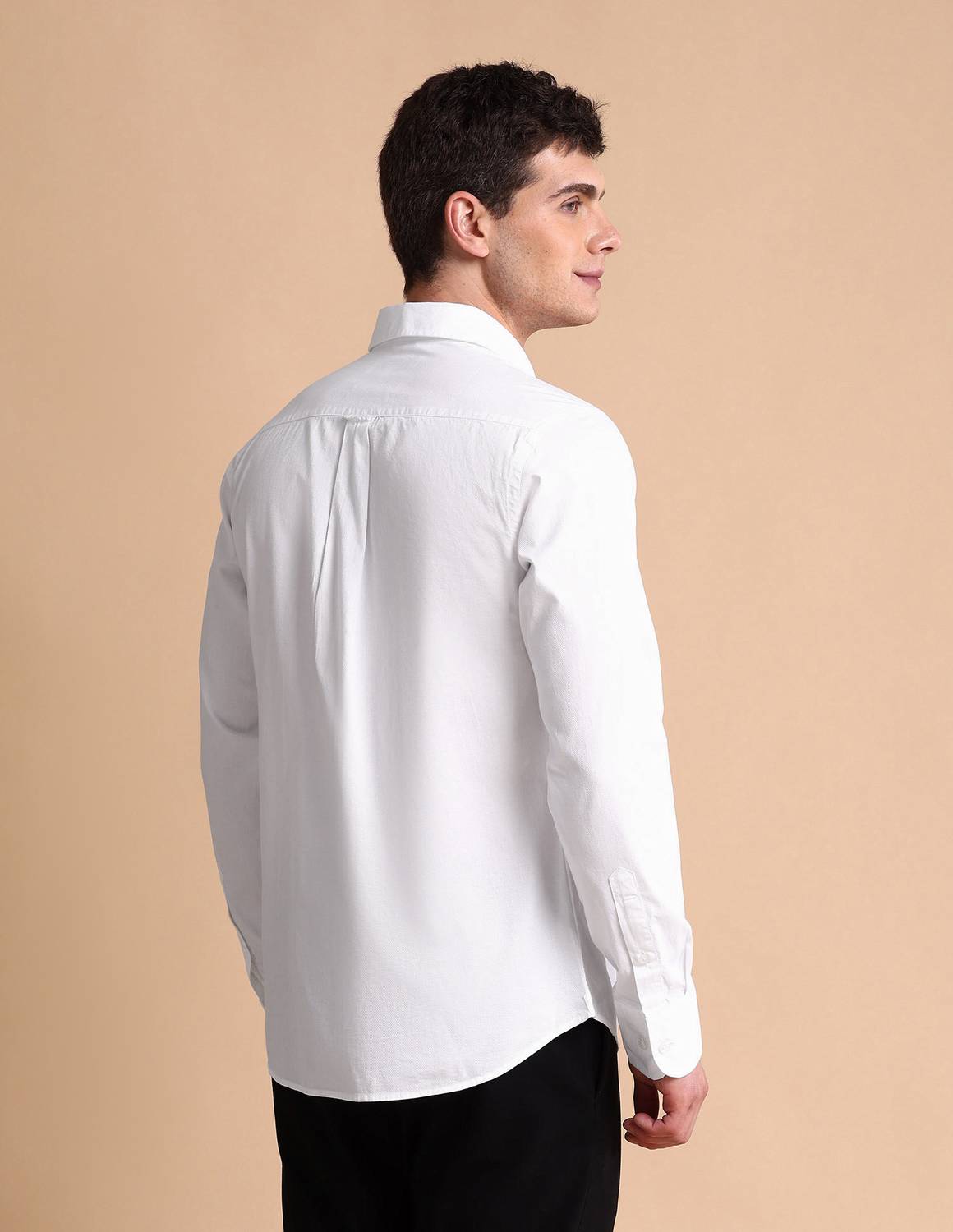 U.S. POLO ASSN. Men Solid Casual White Shirt - Image 5
