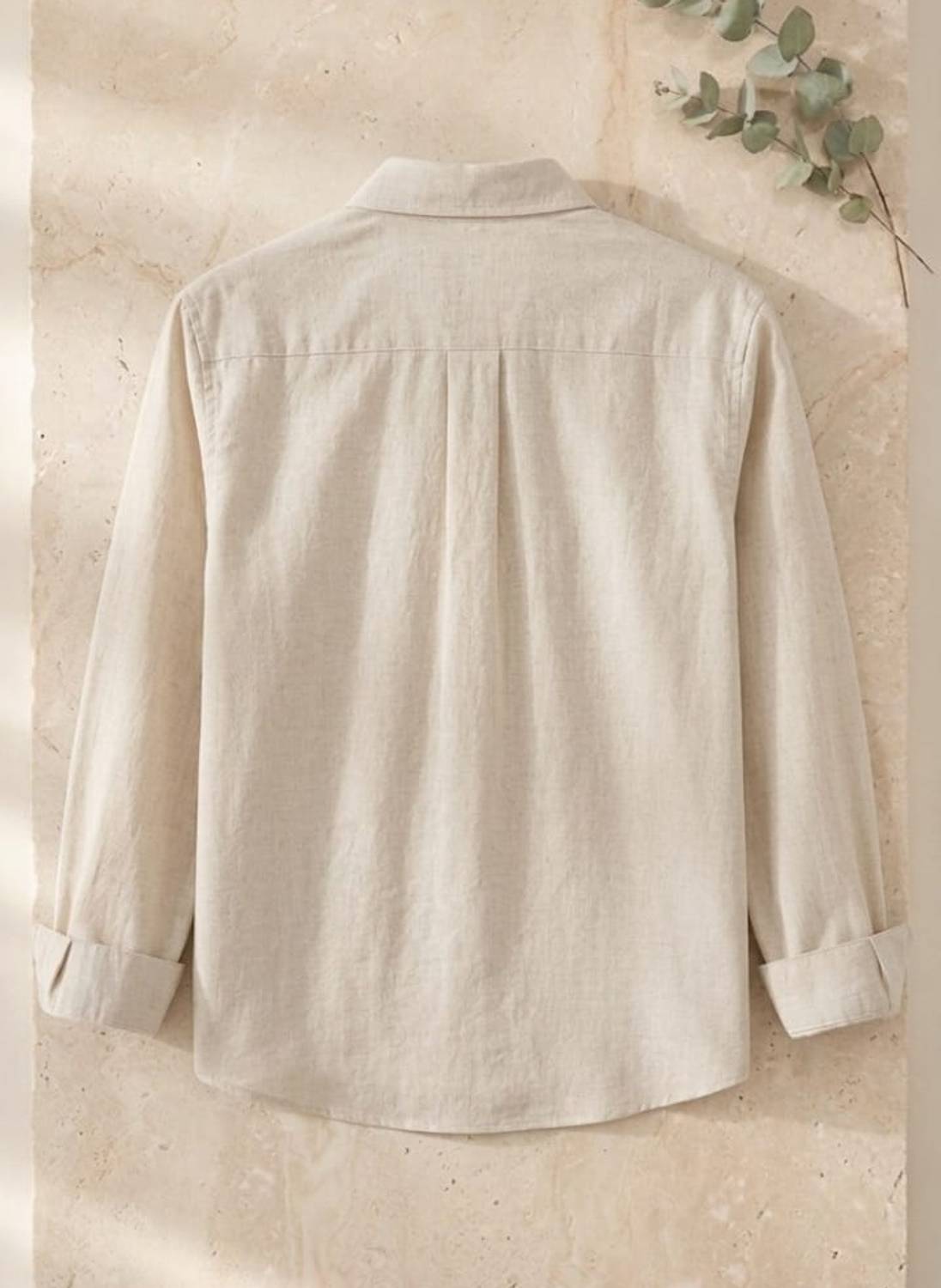 Kesar Collection Men Embroidered Casual Beige Shirt - Image 3