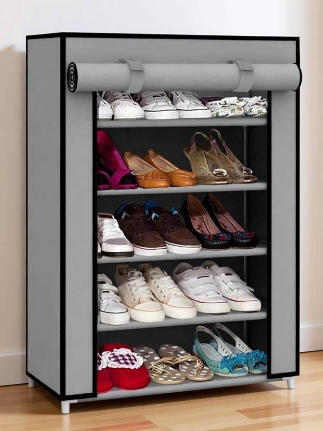 Aks groups chappal stand & slippers stand for home collapsible Plastic Shoe Stand