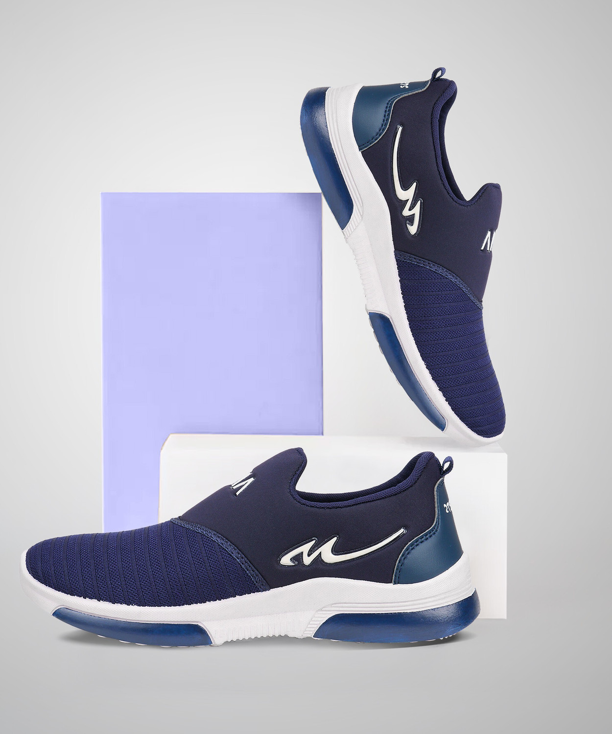 Free Kicks FK-MEXICO Navy Dailywear Sports Sneakers Slip On Sneakers For Men