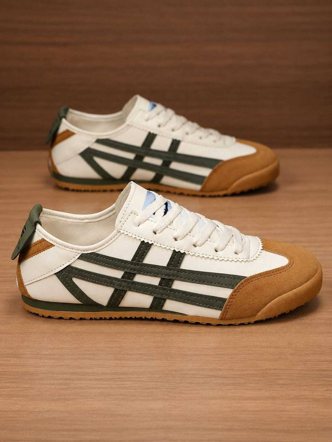 KIRTIXSTEP Men White Green Casual Sneakers - Image 2