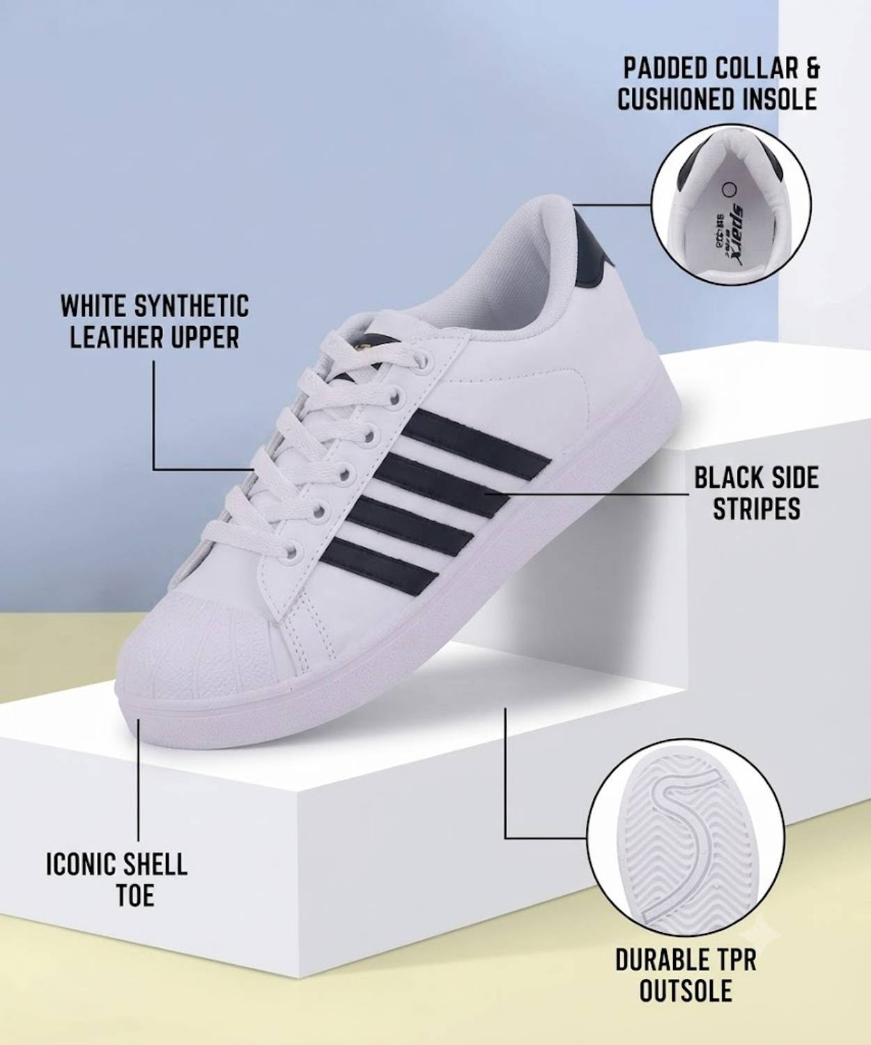 Sparx SM323 White Shoes Sneakers For Men