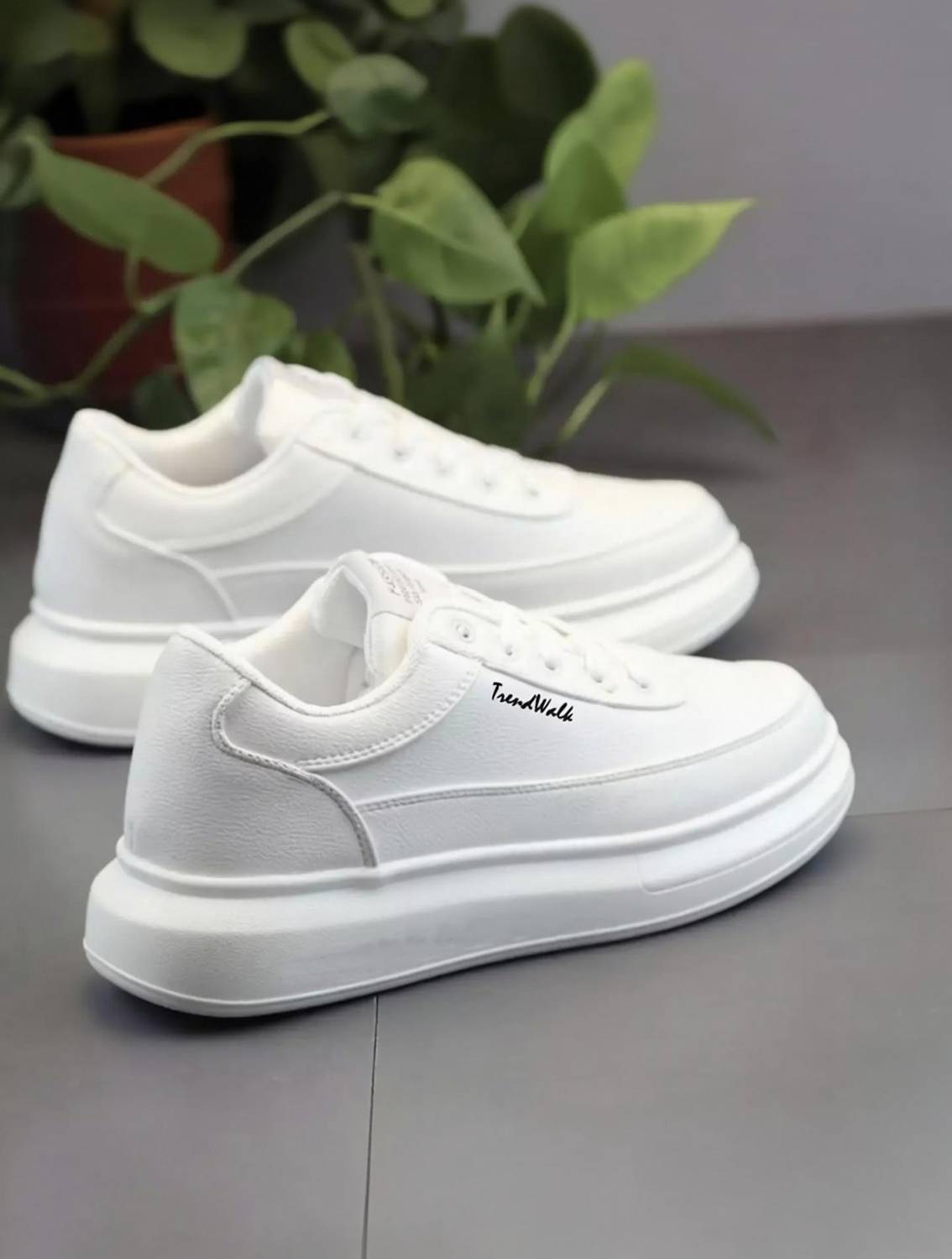 edisson 001 Men's White Casual Sneakers - Image 1