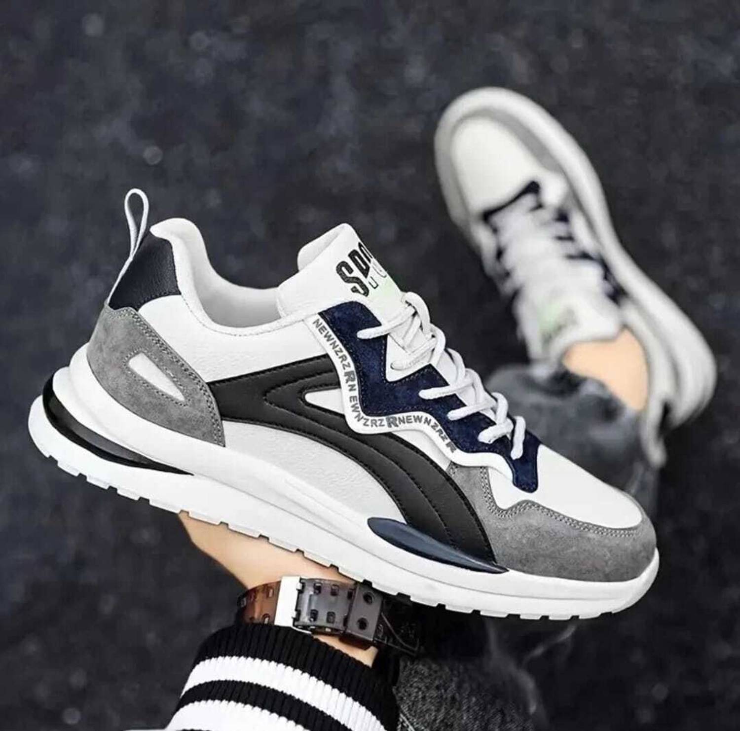 Socklines Men's White Casual Sneakers - Image 3