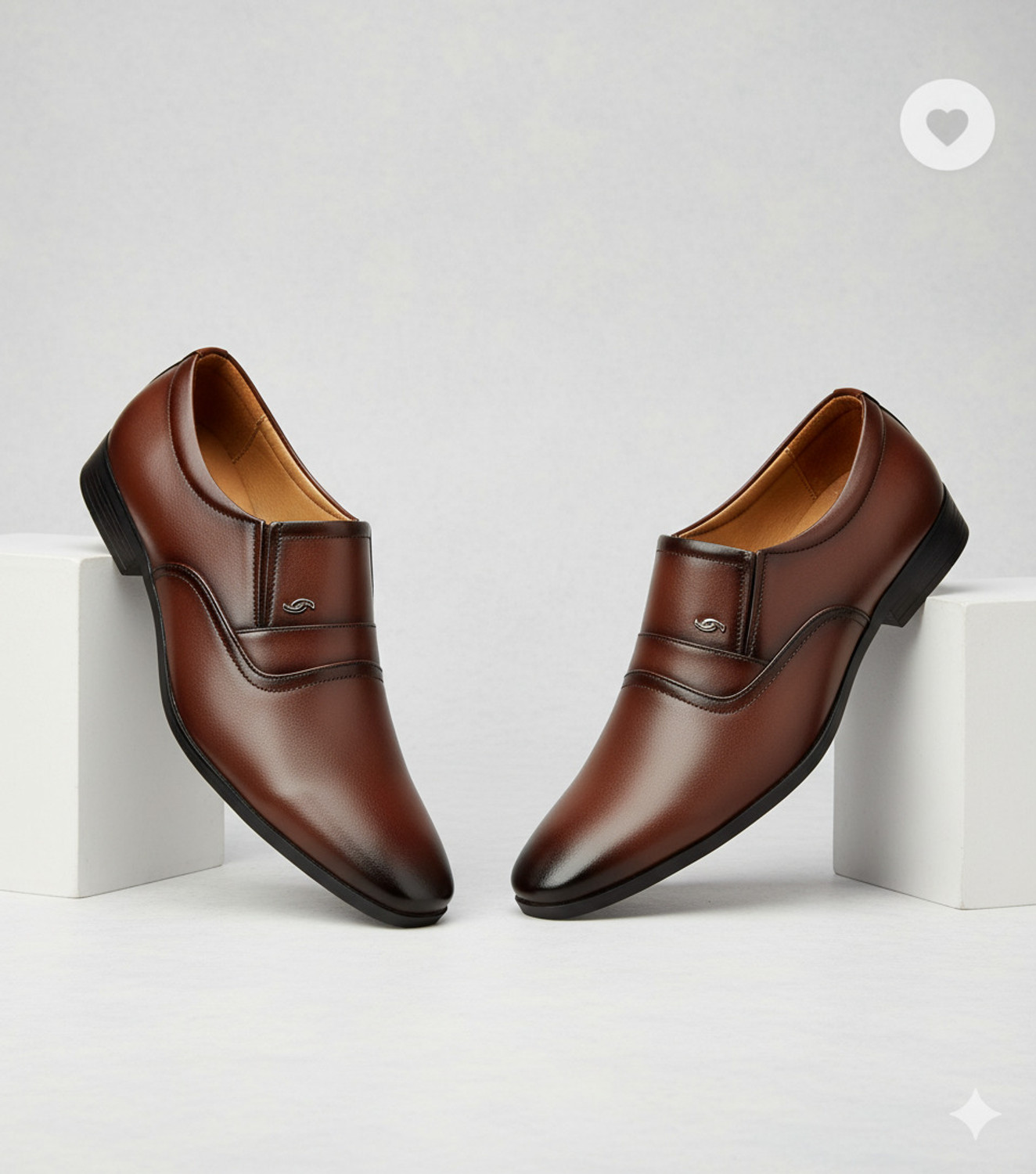 Kickonus Men's Formal Dress Shoes Polished Leather Slip-On for Office & Party Slip On For Men