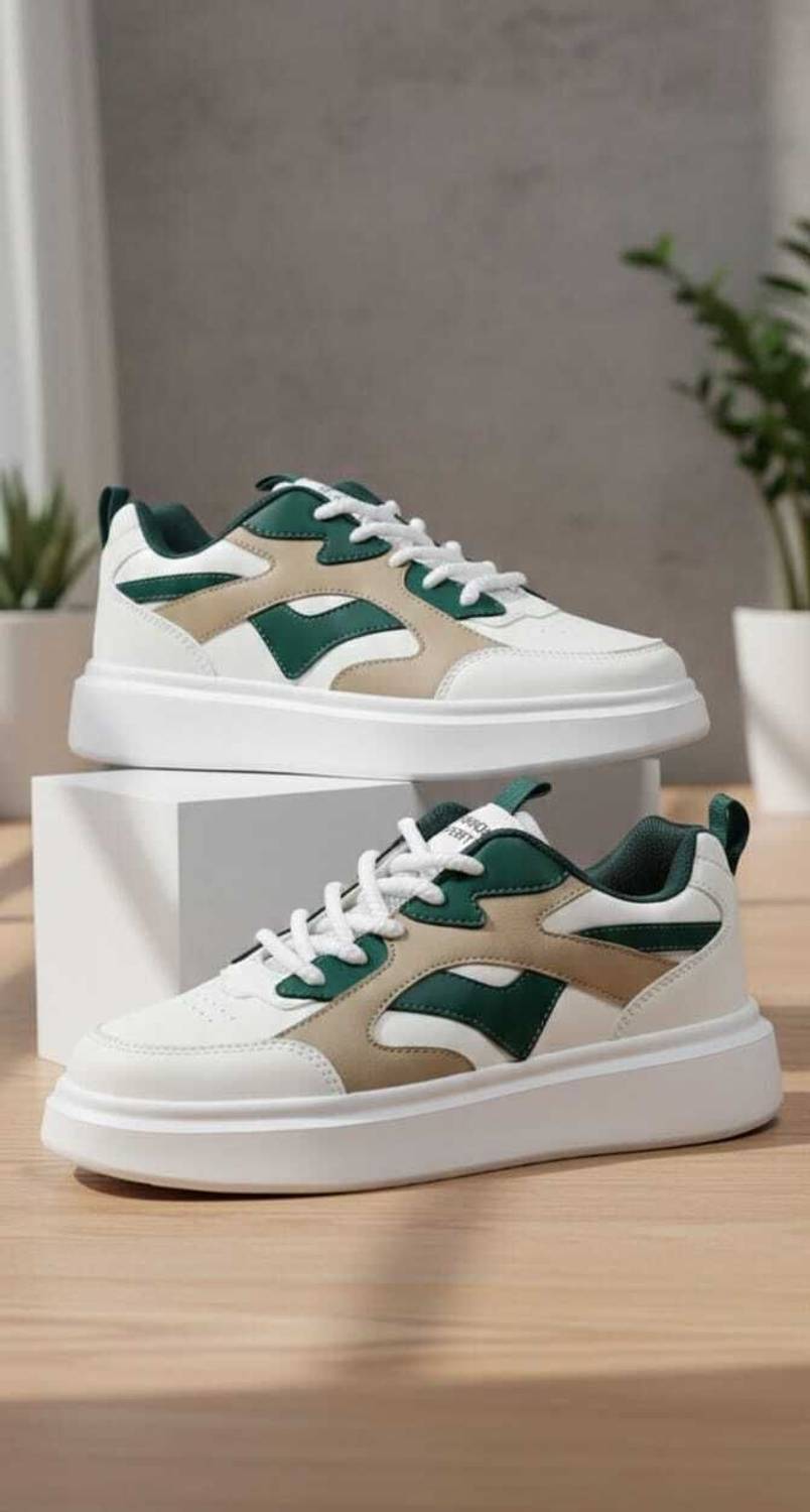 Wlinzak Men Stylish Trendy Lace-Up Sneakers Casual Walking Daily Wear Shoes Sneakers For Men - Image 3