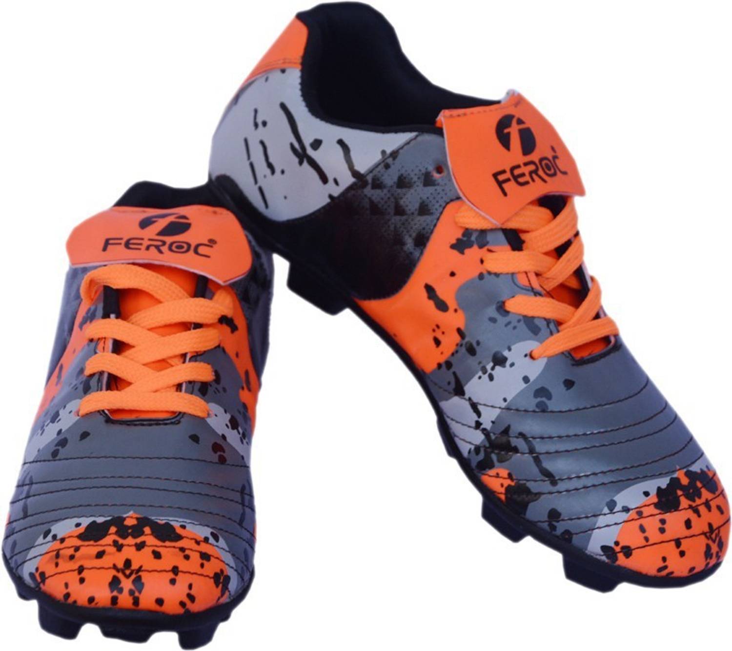FEROC Orange Grand Rubber Football Shoes For Men - Image 4