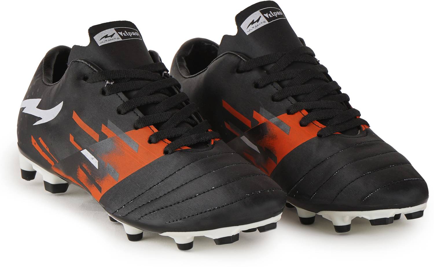 Ultimate Mark Black Synthetic Football Studs Shoes - Image 3