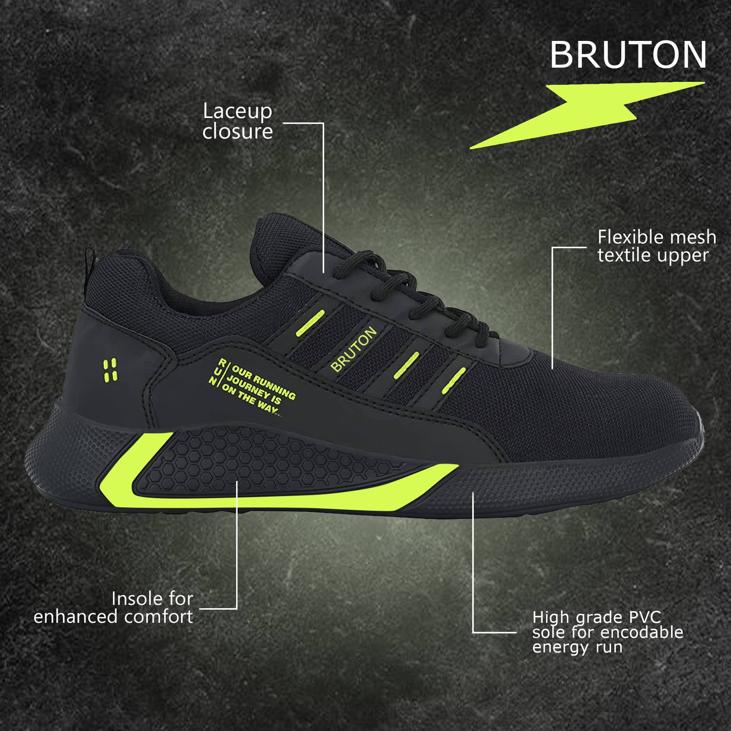 BRUTON Trendy Casual Shoes Sneakers For Men - Image 2