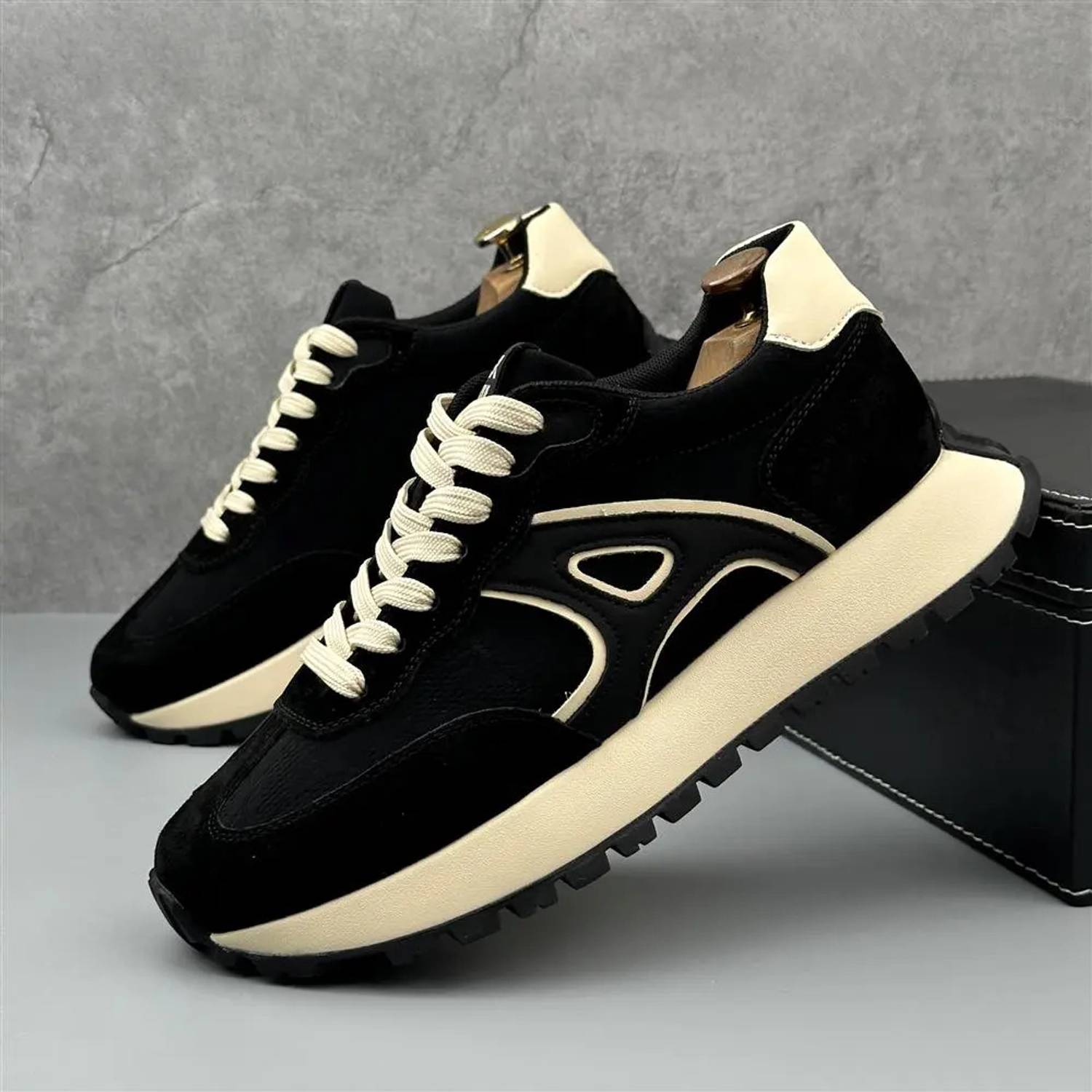 STRANGER BROTHERS Black Sneakers For Men - Image 2