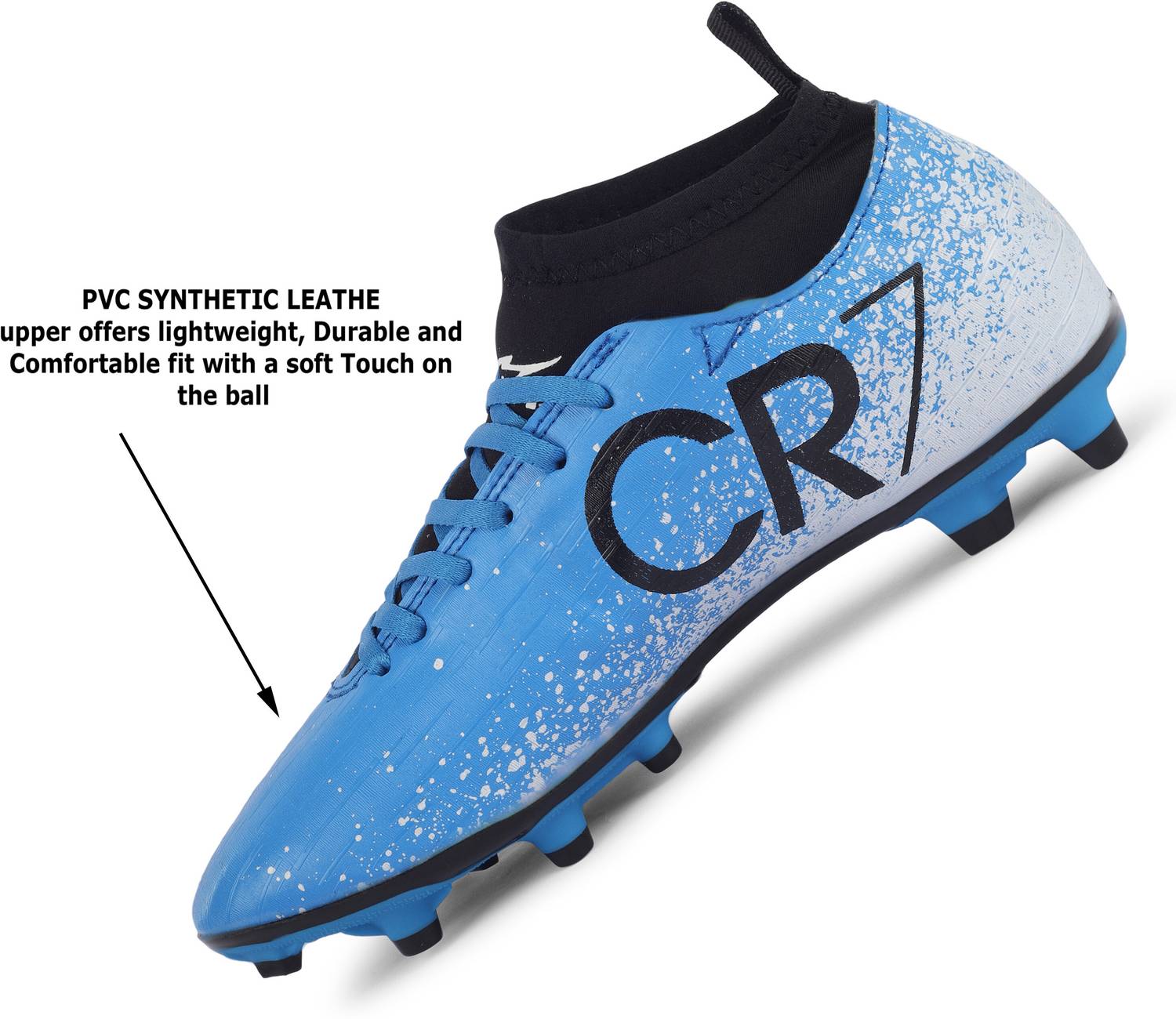 CR7 Juventus Ronaldo Blue Ankle Football Studs - Image 5