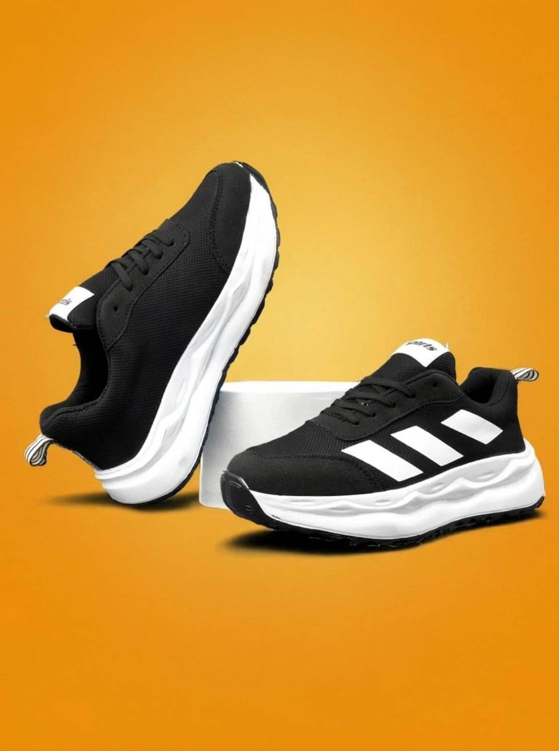 TERFILL Black Lightweight Running Shoes - Image 1