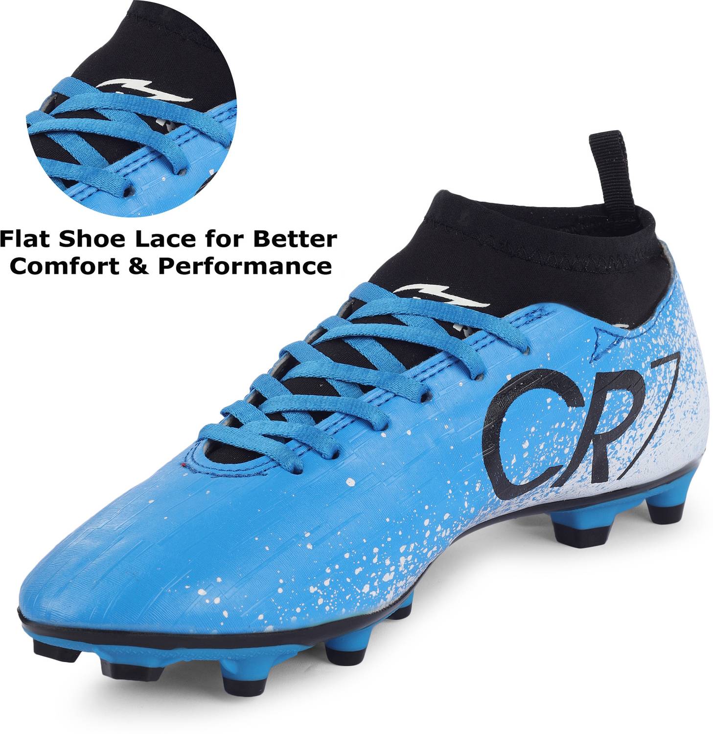 CR7 Juventus Ronaldo Blue Ankle Football Studs - Image 3