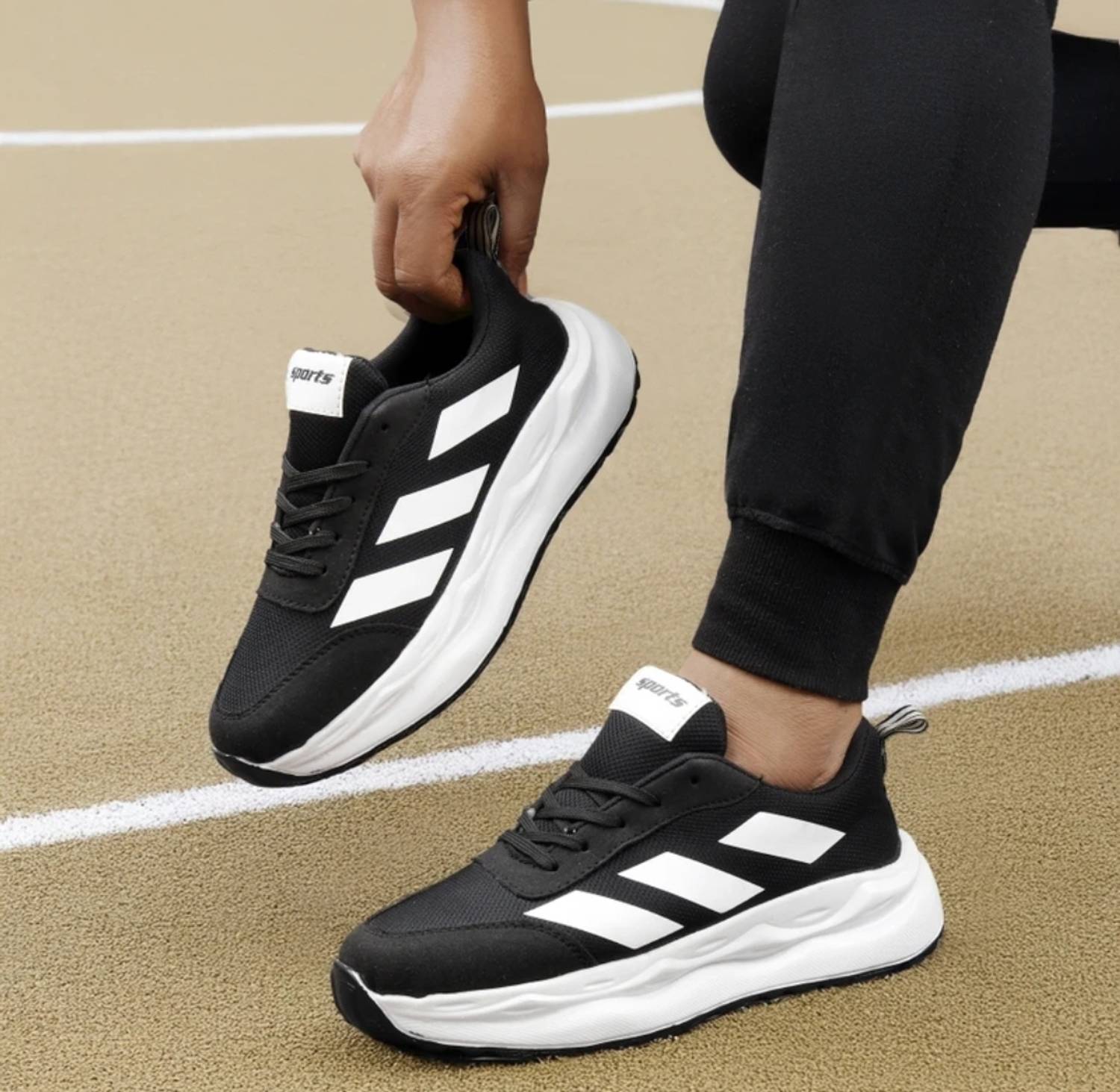 TERFILL Black Lightweight Running Shoes - Image 2