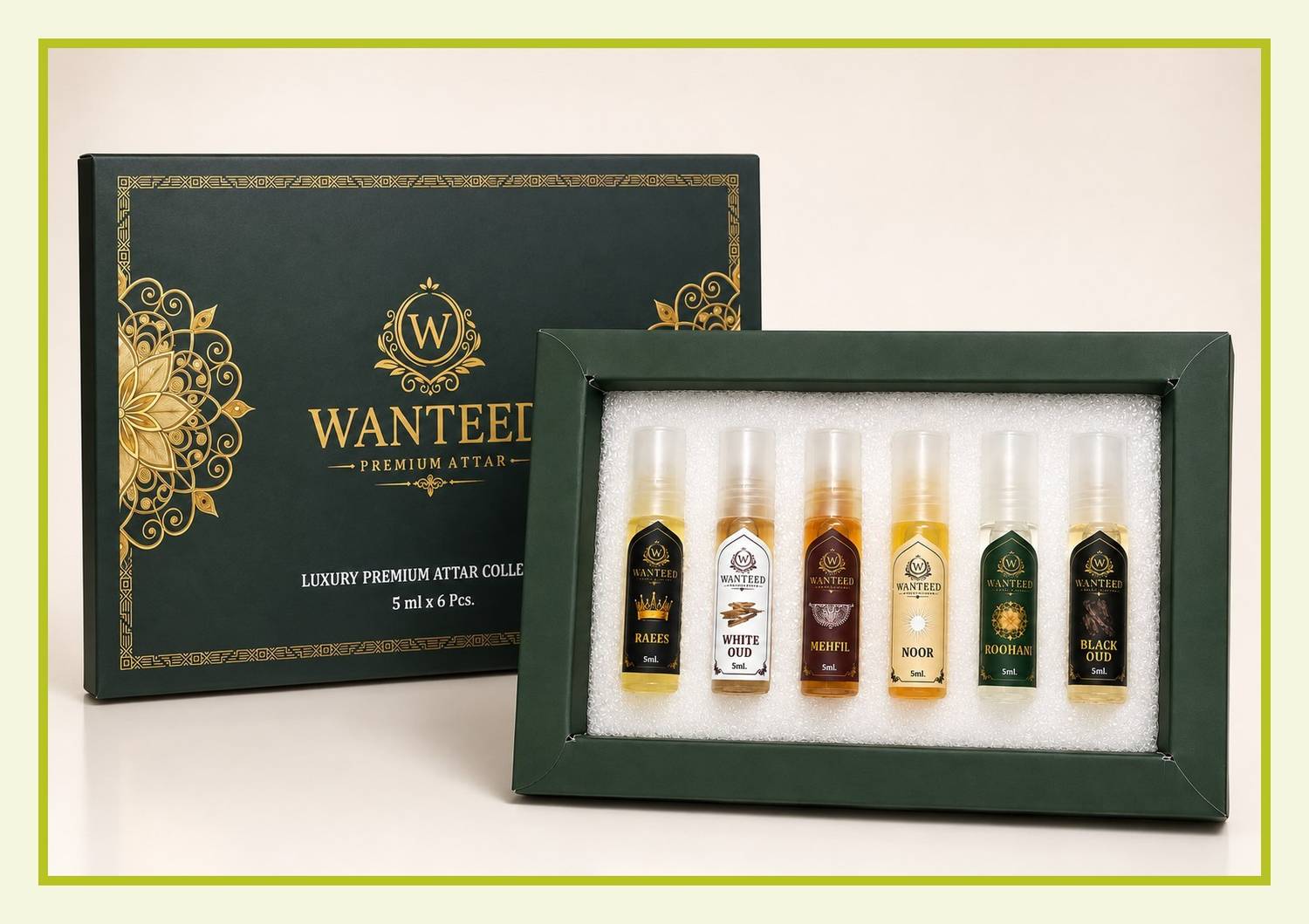 Wanteed Pack of 6 Attars 5ml Each Pack of 6 · 5 ml (30 ml total) - Image 1