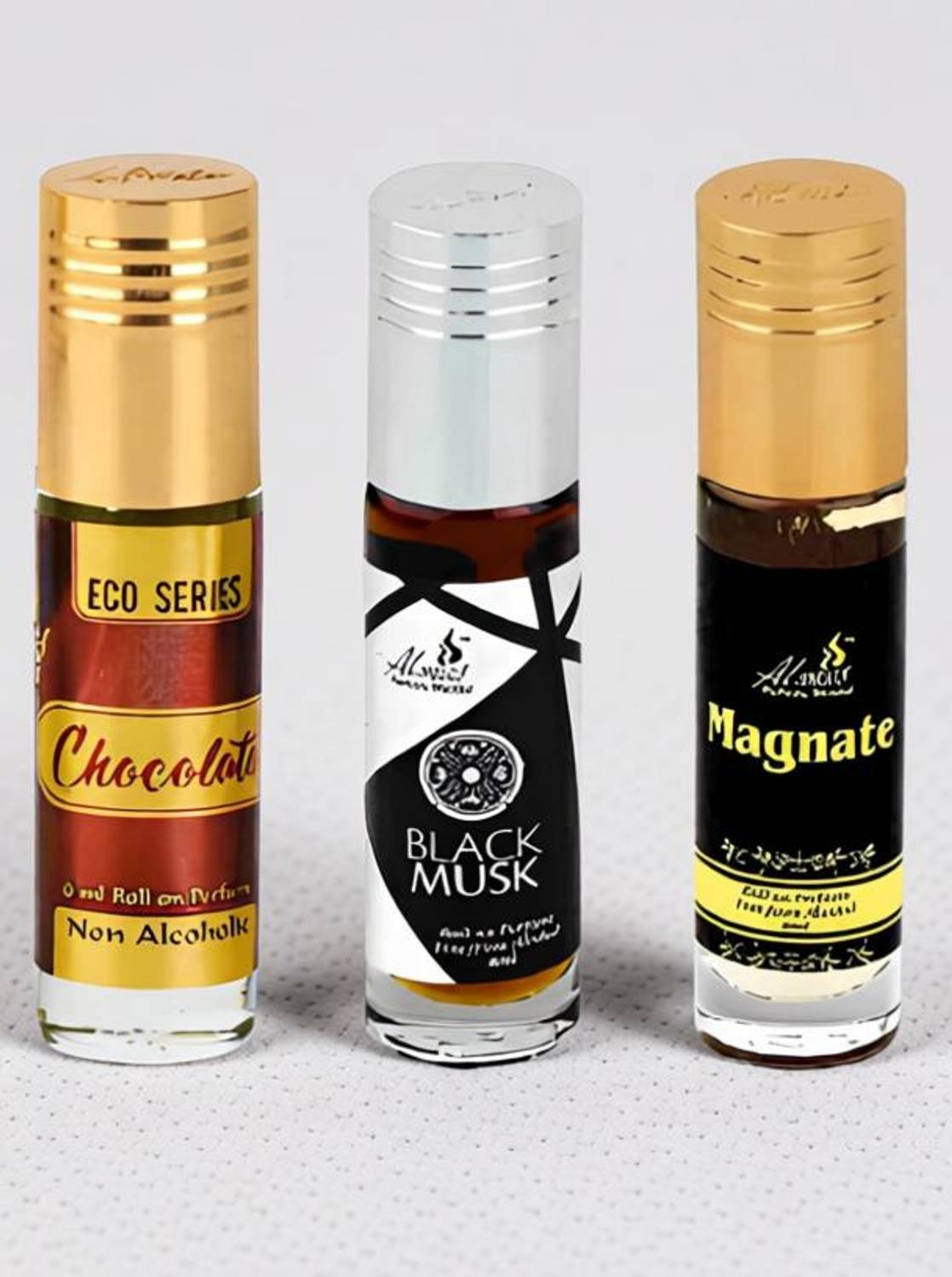 Almas Chocolate, Black Musk, Magnate Attar 6ml Combo Pack of 3 - Image 2