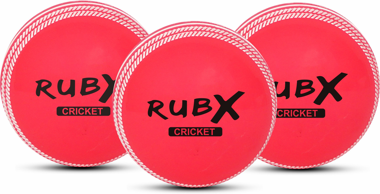 RUBX T-20 Cricket Wind Ball 110g –Pack of 3 (PINK) for Indoor Outdoor Street & Beach Cricket Synthetic Ball