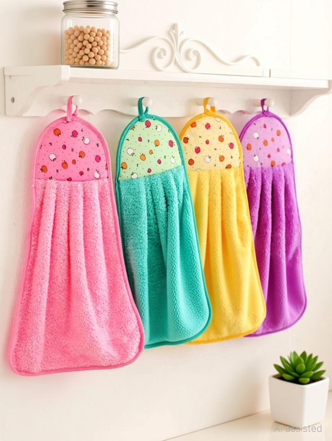 Outlay Home Microfiber Hand, Face ,Hanging towel set