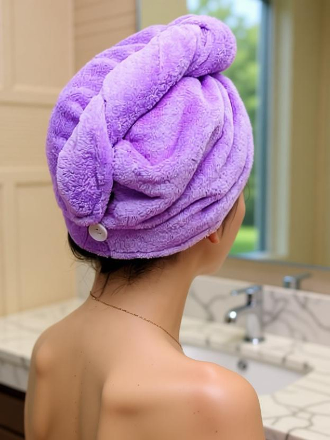JMMART Cotton Hair Cotton Hair Towel